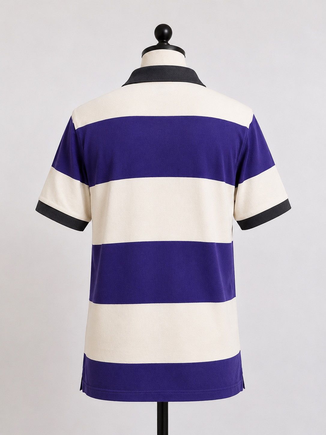 Nike Nike Striped Rugby Polo Blue Cream Vintage Y2K Size M Size US M / EU 48-50 / 2 - 2 Thumbnail