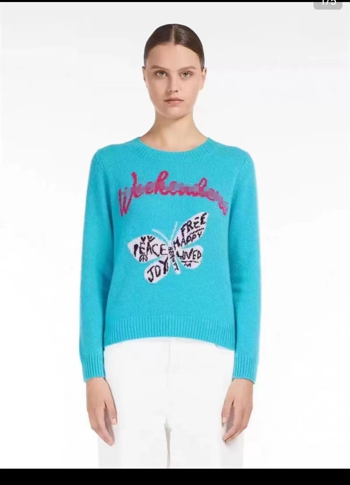 Weekend Max Mara Max Mara Weekend Blue Cashmere Sweater Size M / US 6-8 / IT 42-44 - 1 Thumbnail