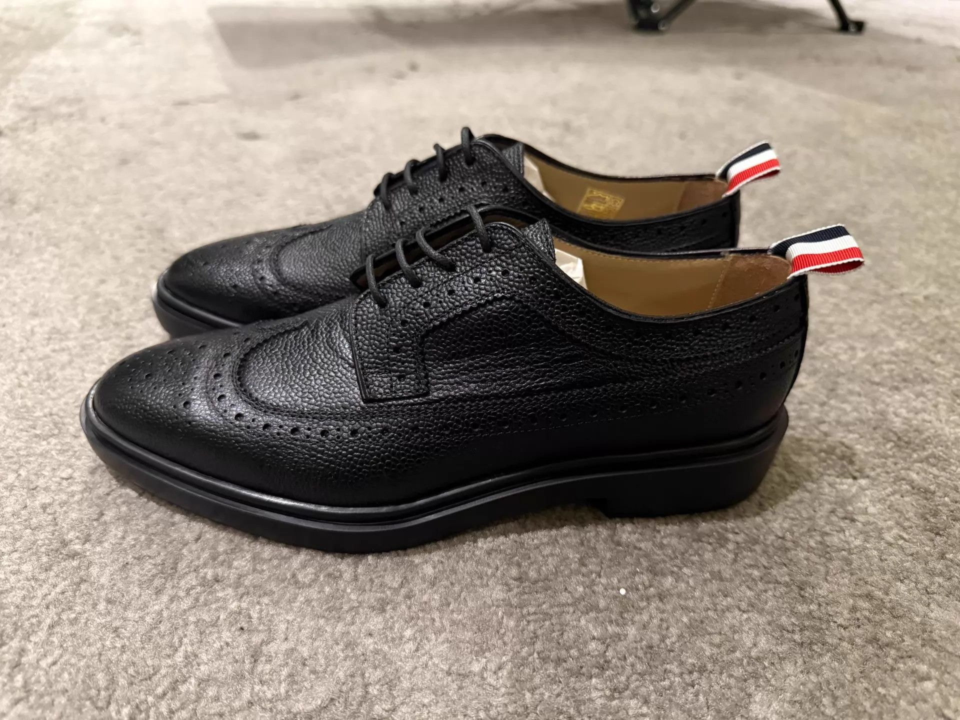 Thom Browne Thom Browne Women's Black Brogue Leather Oxfords 38 Size US 7.5 / IT 37.5 - 2 Thumbnail