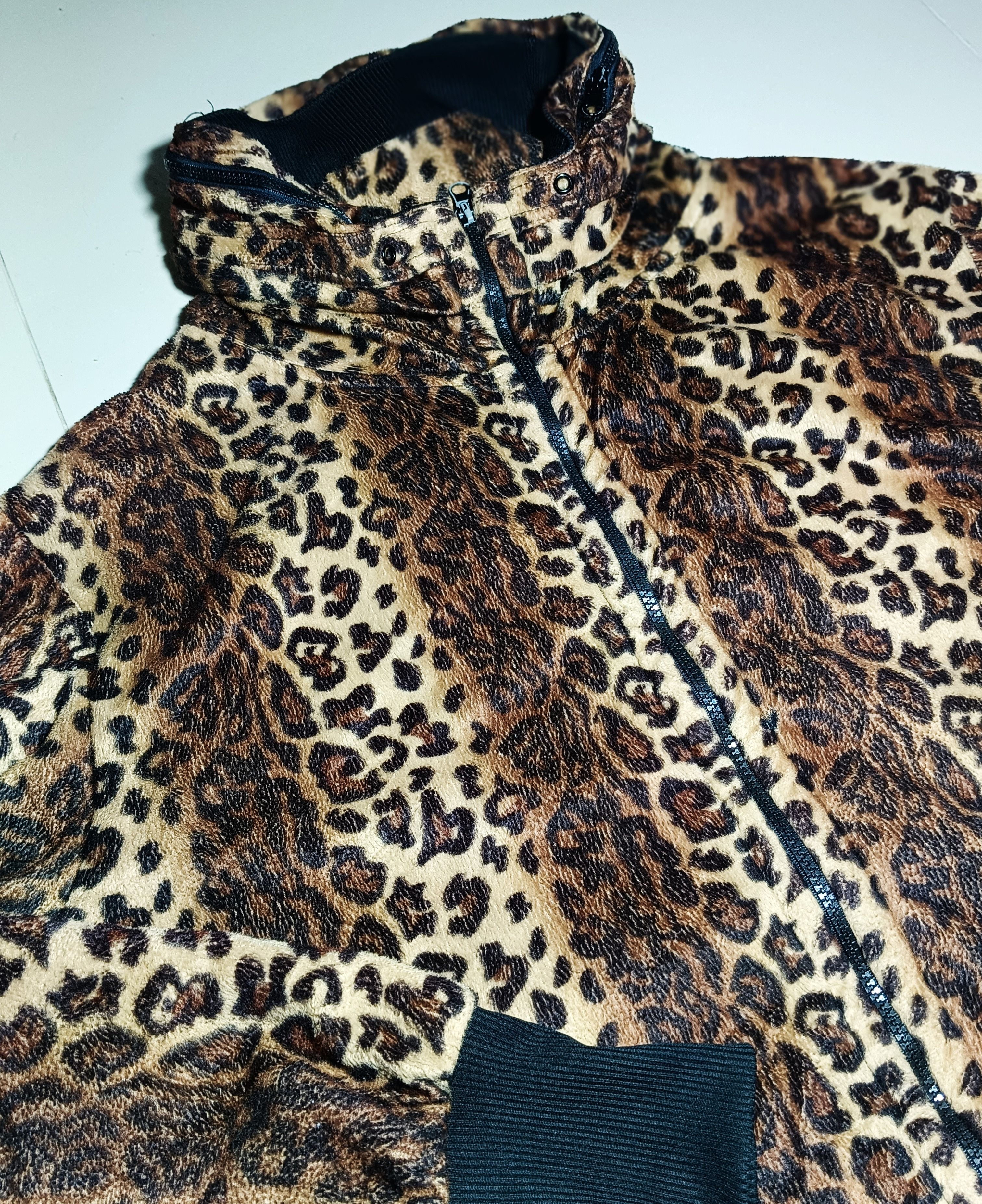 Hysteric Glamour Leopard Sweater Zip Hoodie Jacket Clash Ahead Size US XL / EU 56 / 4 - 3 Thumbnail