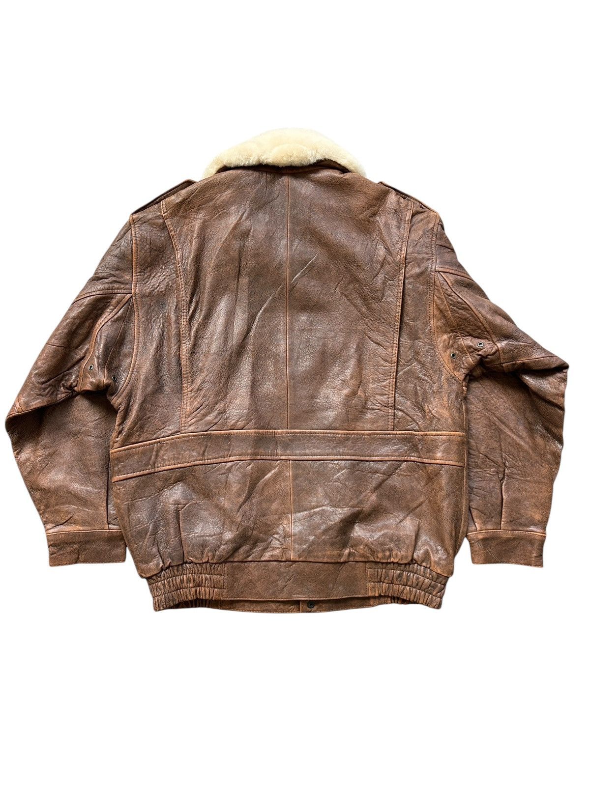 Vintage Vintage Reno France Fur Brown G1 Leather Jacket Size US L / EU 52-54 / 3 - 2 Thumbnail