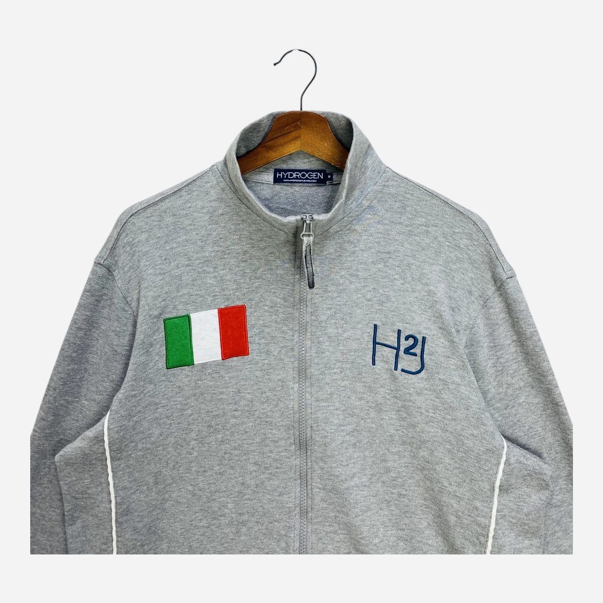 HYDROGEN Vintage Hydrogen Sweatshirt Fullzip Size Medium Size US M / EU 48-50 / 2 - 2 Thumbnail