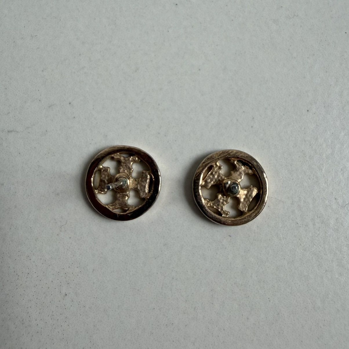 Tory Burch Tory Burch Miller Logo Stud Earrings Gold Plated Size ONE SIZE - 3 Thumbnail
