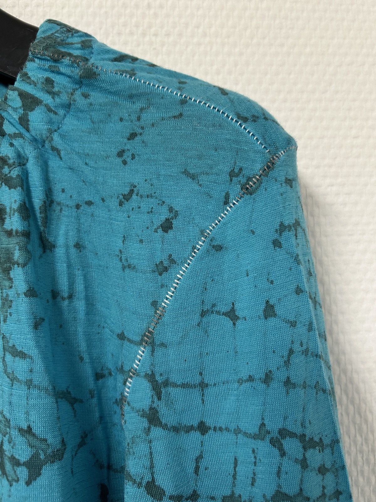 Maison Margiela FW2004 Turquoise Scar Stitch Croc Print Knit Long Sleeve Size US S / EU 44-46 / 1 - 4 Thumbnail