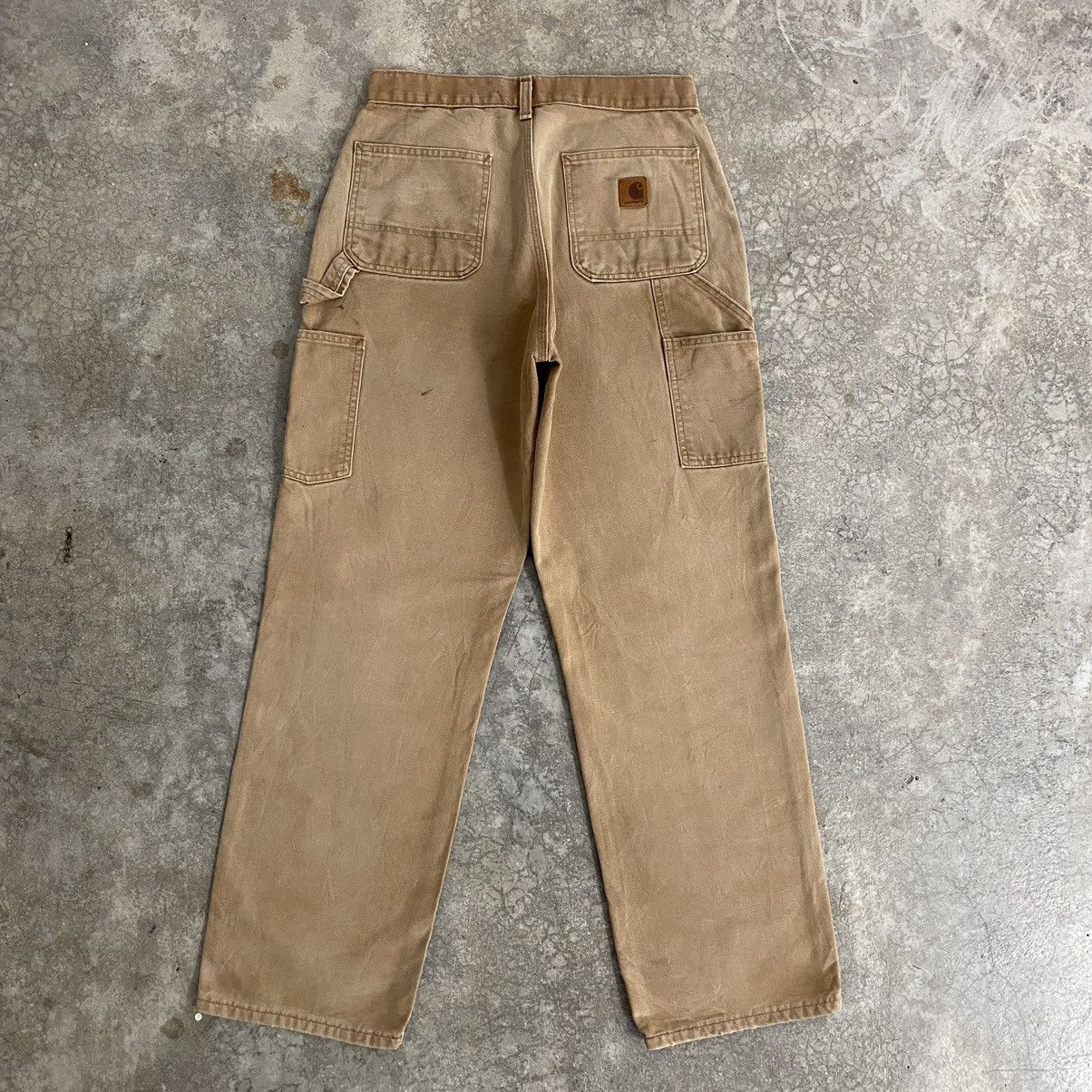 Carhartt Vintage Carhartt Faded Tan Dirty Carpenter Work Pants Size US 29 - 15 Thumbnail
