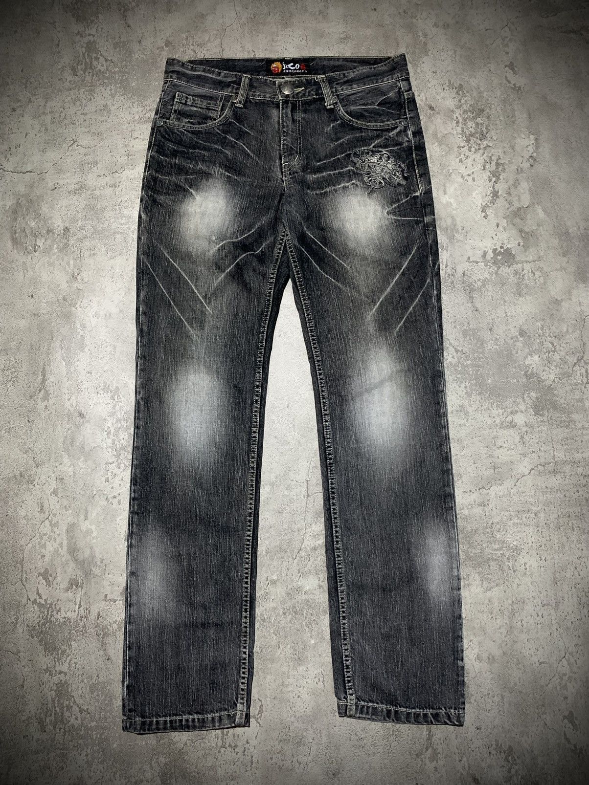Japanese Brand Jizo bosatsu the master of hell embroidery y2k jeans Size US 31 - 5 Thumbnail