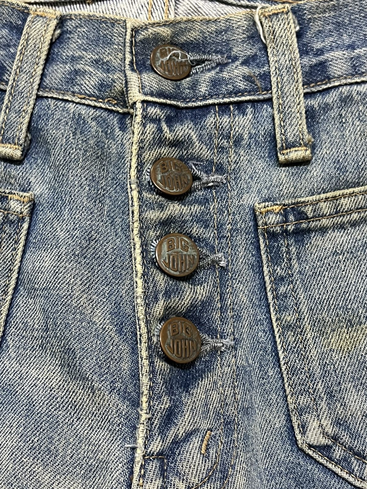 Big John Vintage Big John Flare Bell Bottom Mudwash Distressed Denim Size US 28 / EU 44 - 11 Thumbnail