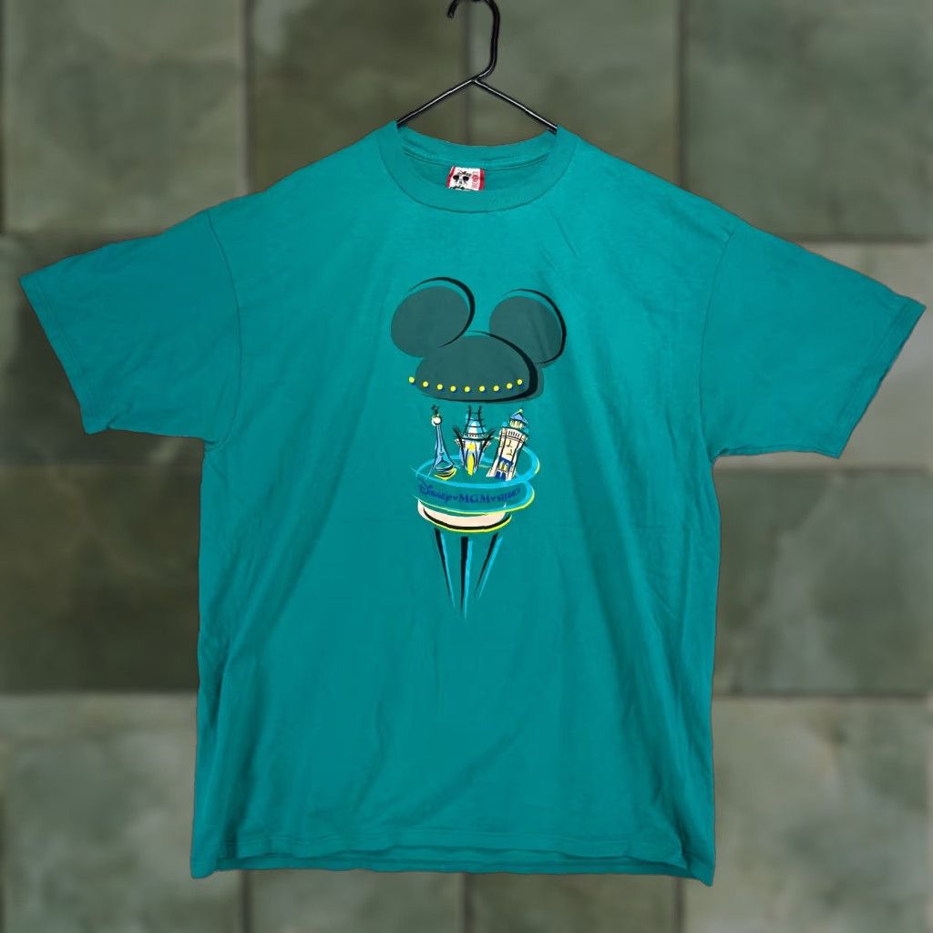 Disney VTG Disney Designs MGM Studios Mickey Ears Hat Teal T Shirt Men's Size 2XL Size US XXL / EU 58 / 5 - 1 Thumbnail