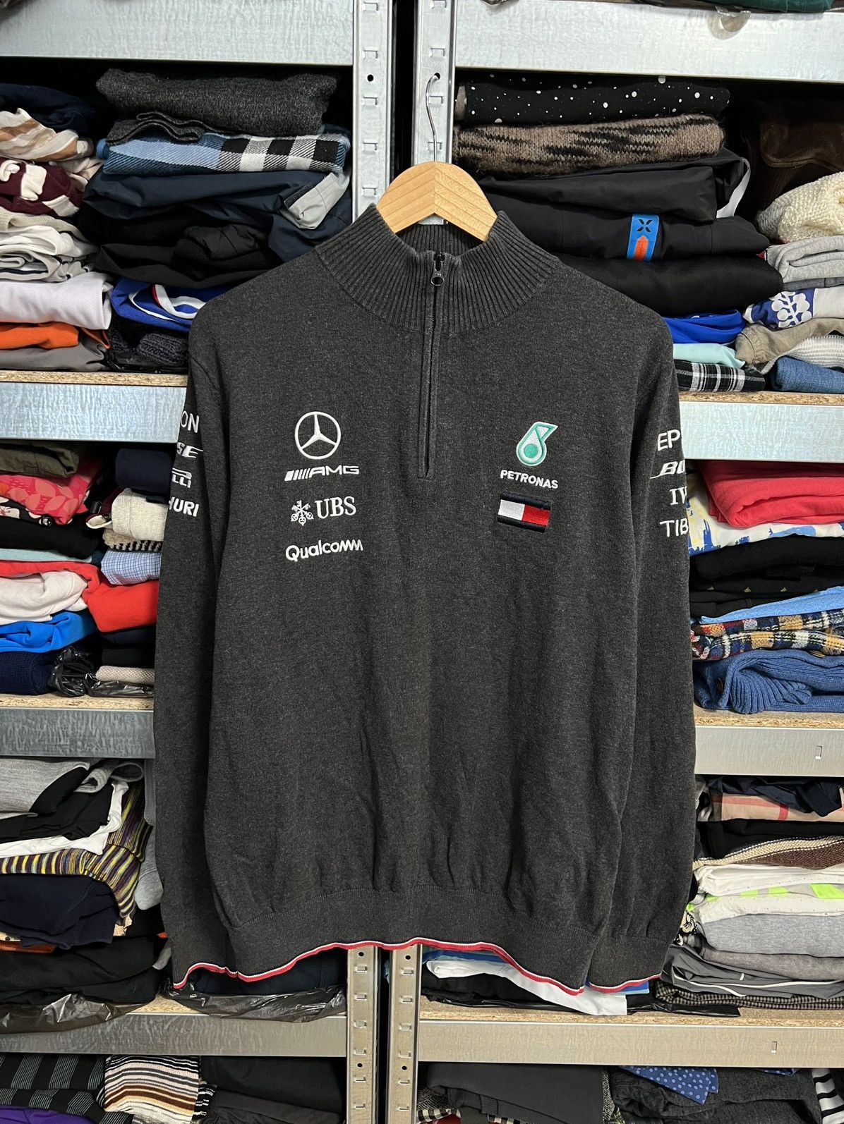 Mercedes AMG Petronas Racing F1 Formula Knitted Zip Sweater