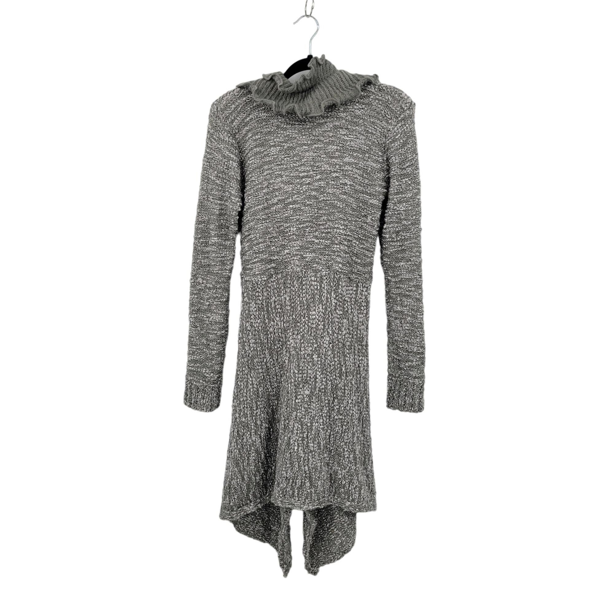 Vintage 90s Wool Ruffled Knit Cardigan Sweater Duster L Gray Fairy Size L / US 10 / IT 46 - 9 Thumbnail