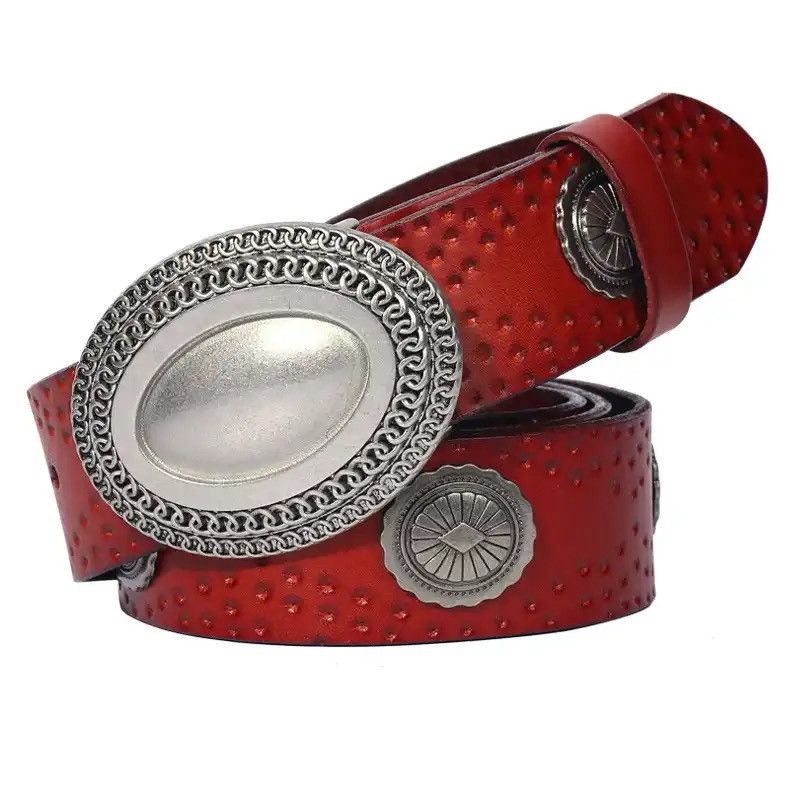 Japanese Brand × Vintage 3.8CM Heavy Metal Rivet Men Real Genuine Leather Size ONE SIZE - 3 Thumbnail