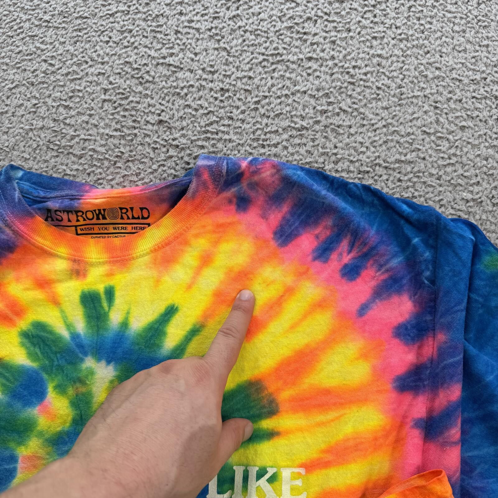 Other Travis Scott Astroworld Wish You Were Here Tie Dye T Shirt Size US XL / EU 56 / 4 - 6 Thumbnail
