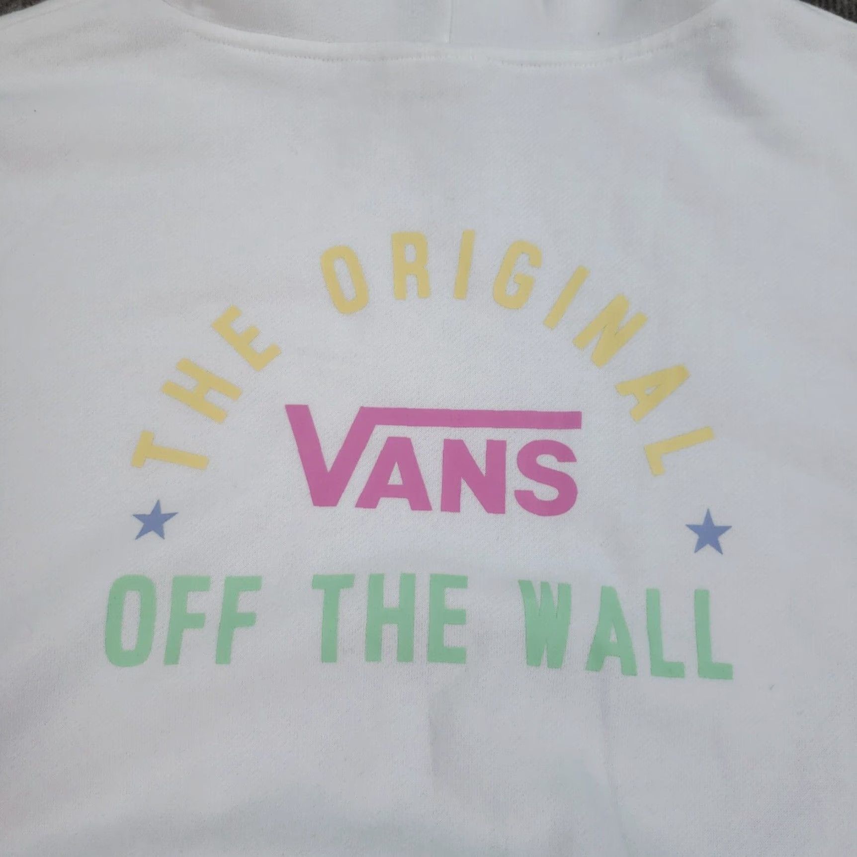 Vans VANS Hoodie Womens Large White Long Sleeve Pullover Hooded Skate Punk Crop Top Shirt Size L / US 10 / IT 46 - 2 Thumbnail