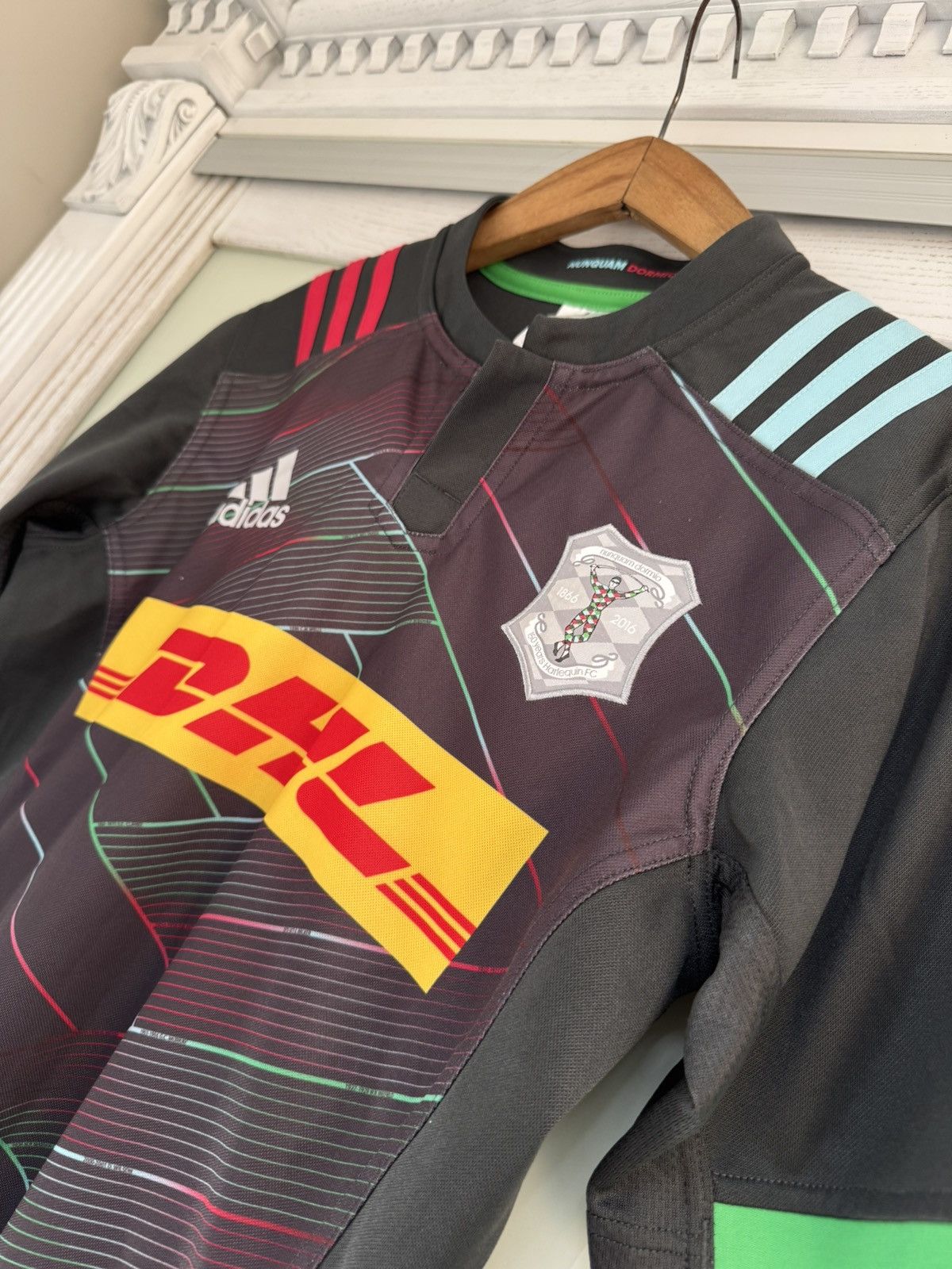 Adidas Harlequins 2016-2017 Rugby Shirt 150th Unniversary Jersey Size US M / EU 48-50 / 2 - 6 Thumbnail