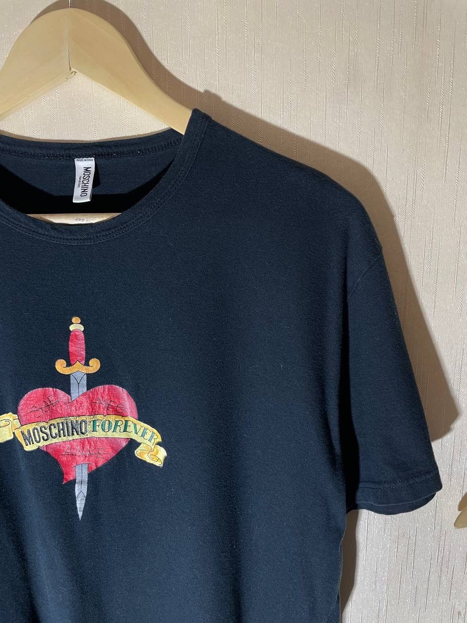 Moschino × Vintage Moschino Mare Vintage Heart Printed T Shirt Size US L / EU 52-54 / 3 - 2 Thumbnail