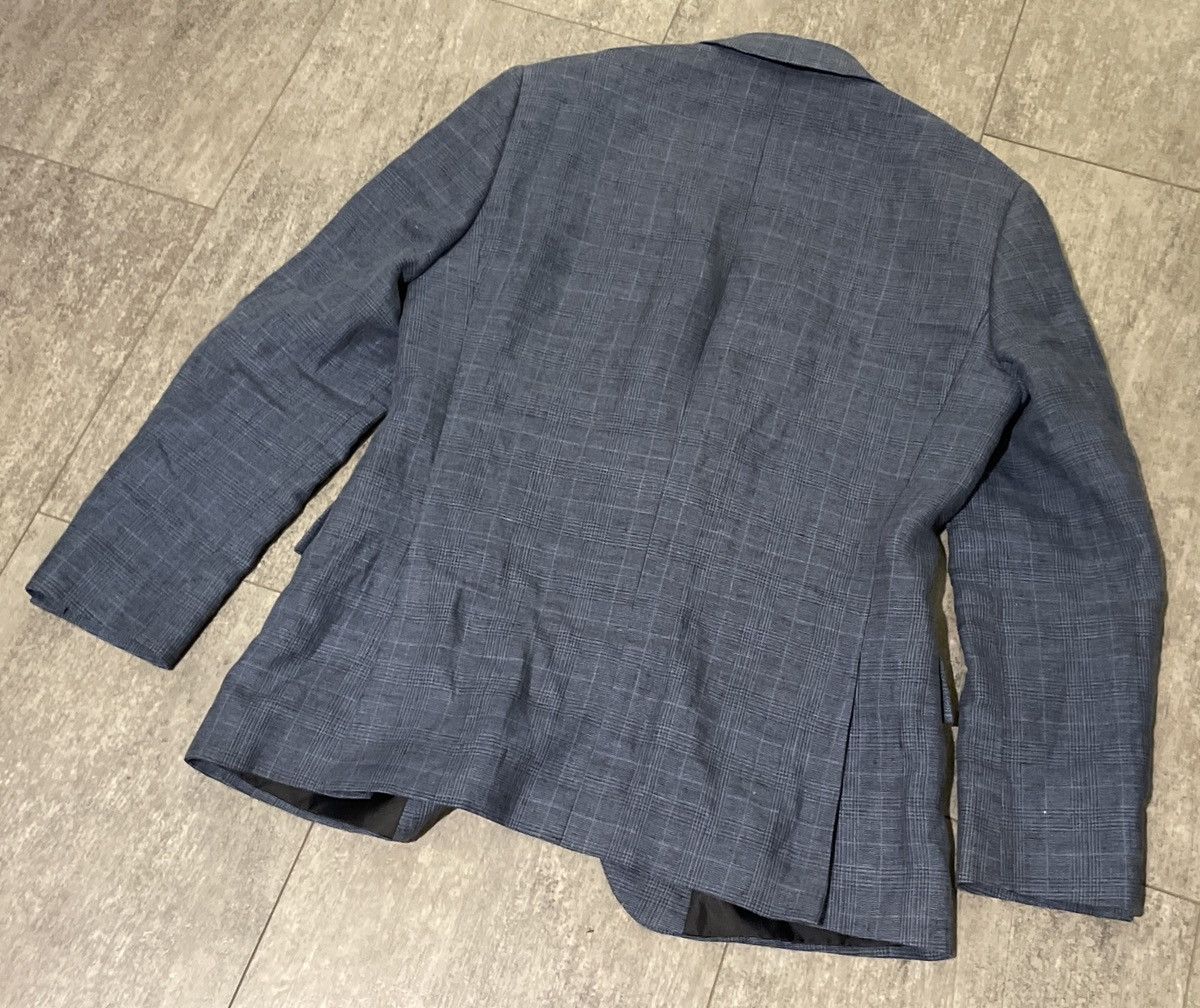 J.Crew J Crew Thompson Fit Blue Check Linen Suit Size 38S - 8 Thumbnail