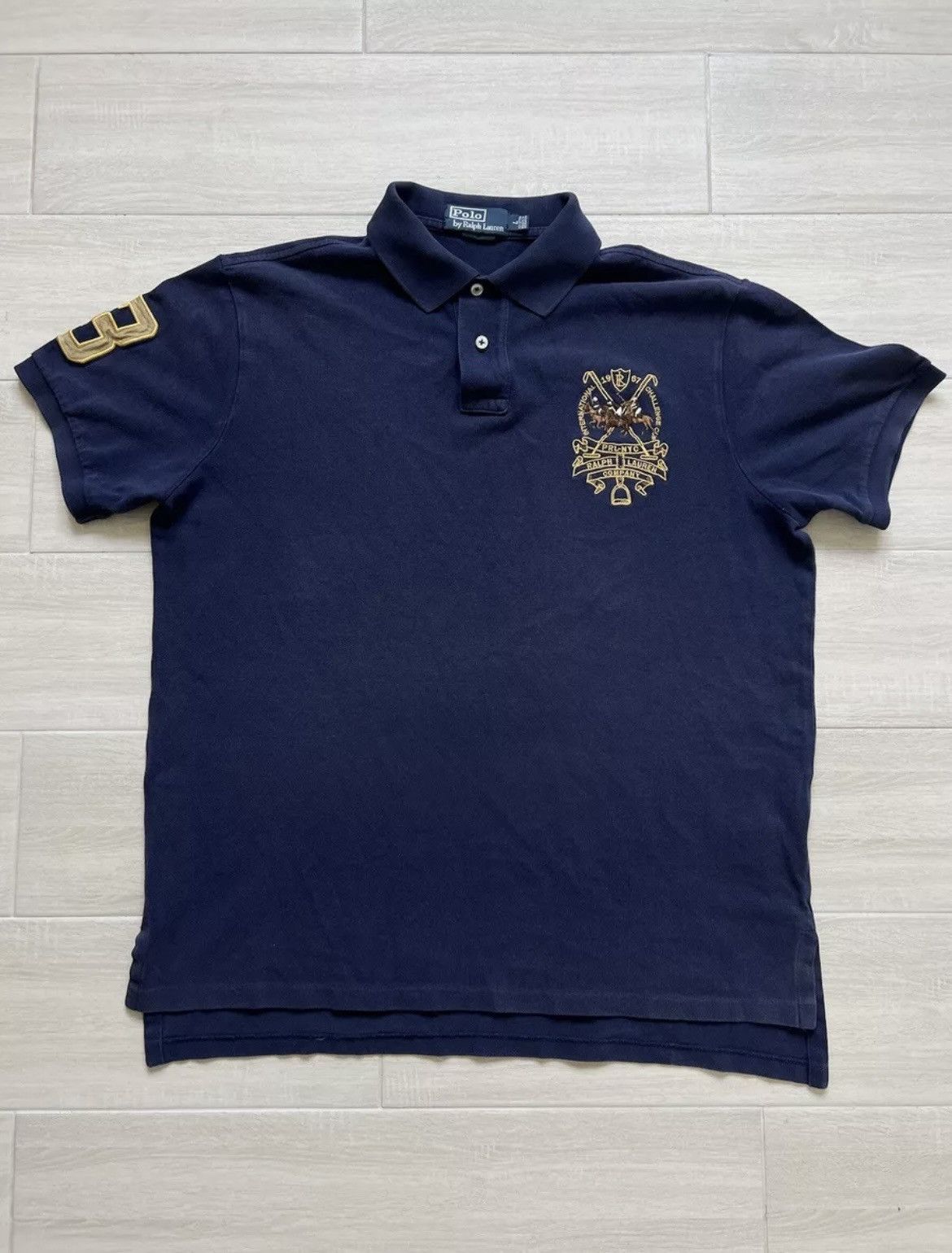 Polo Ralph Lauren × Vintage VTG Polo Ralph Lauren International Challenge Cup Blue Size US L / EU 52-54 / 3 - 1 Thumbnail