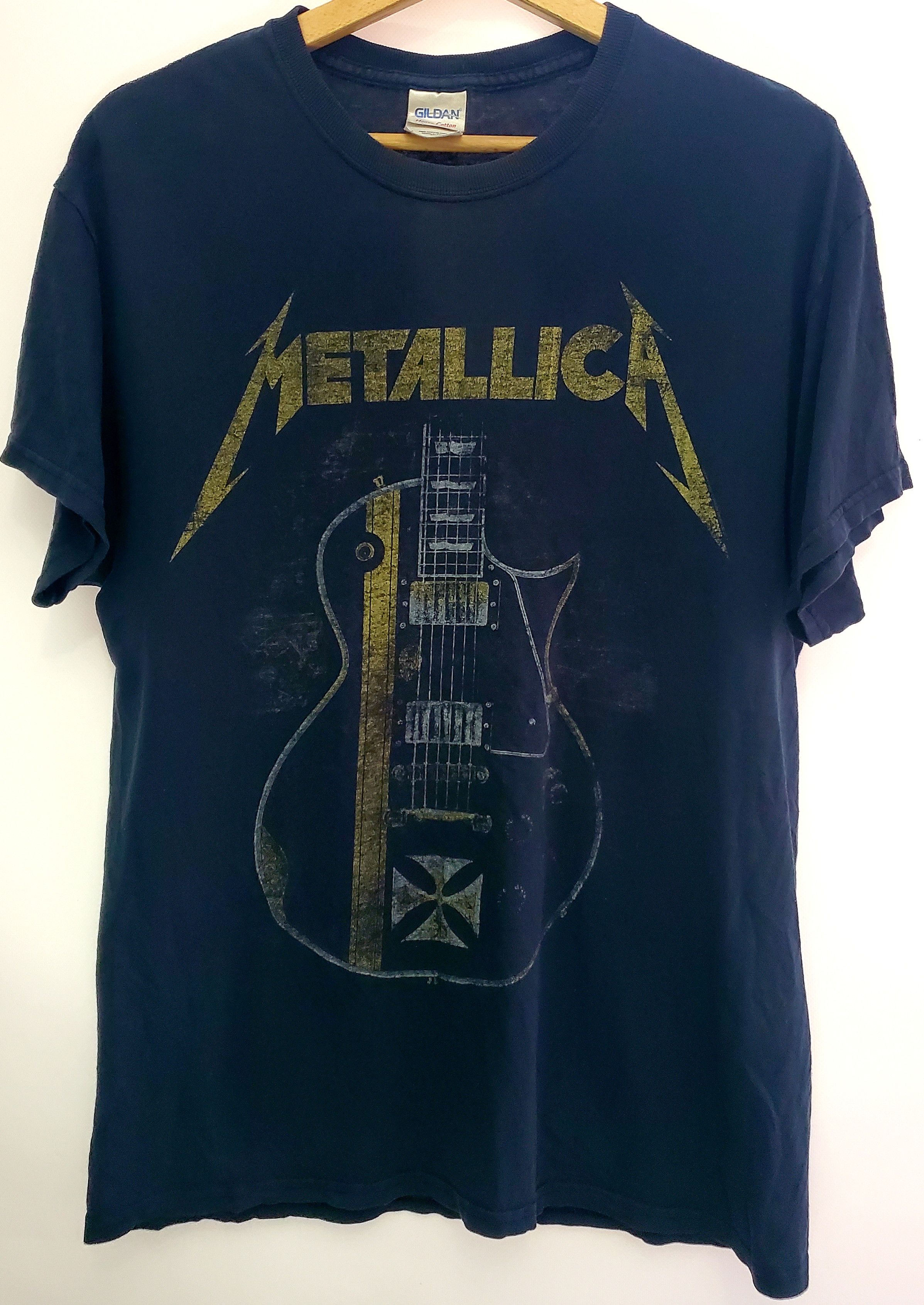 Band Tees × Metallica × Vintage Vintage Metallica James Hetfield Gibson Les Paul Guitar Size US M / EU 48-50 / 2 - 1 Thumbnail