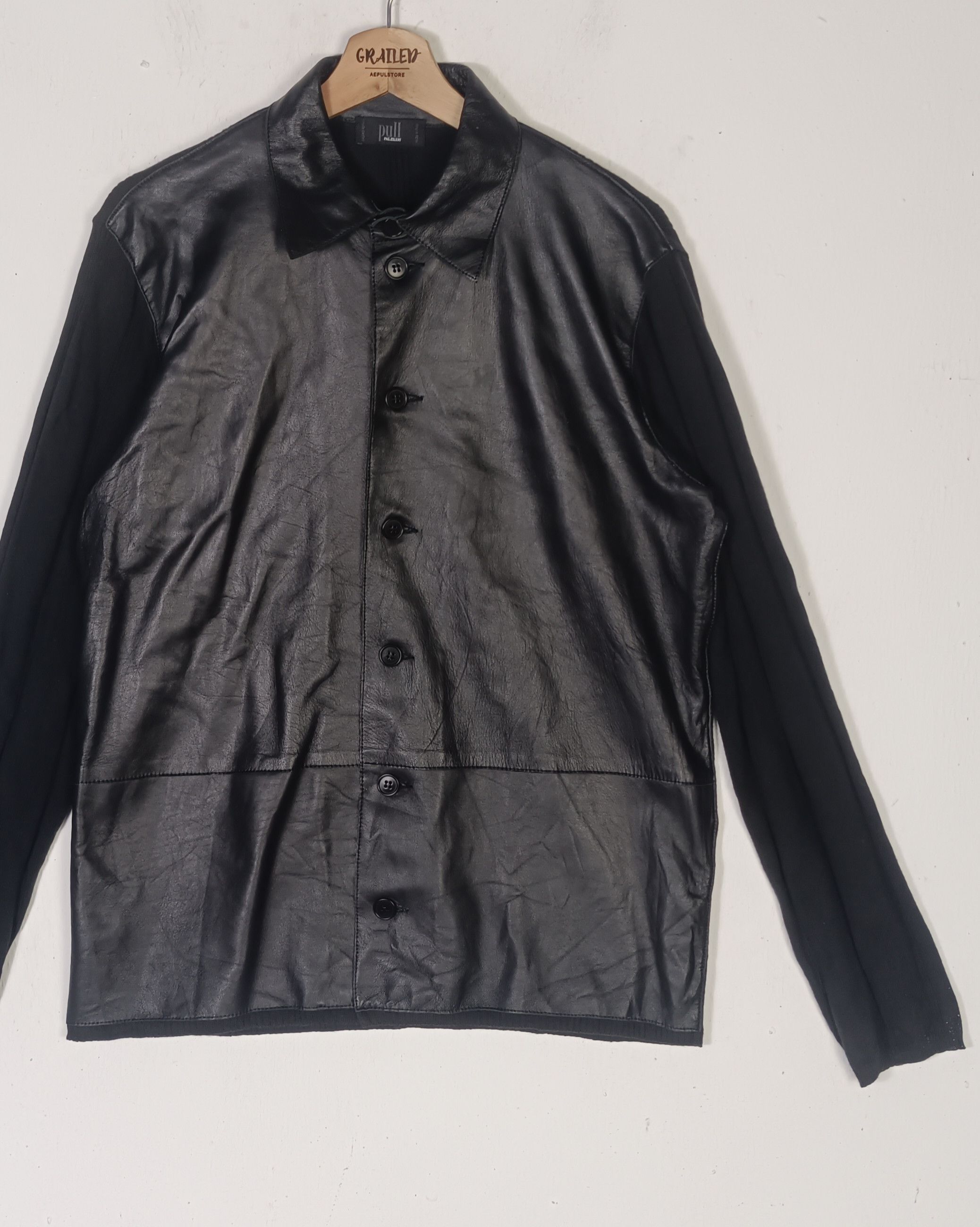 Pal Zileri Pal Zileri Pull Pelle Peau Leather Super Black Jacket Size US M / EU 48-50 / 2 - 3 Thumbnail