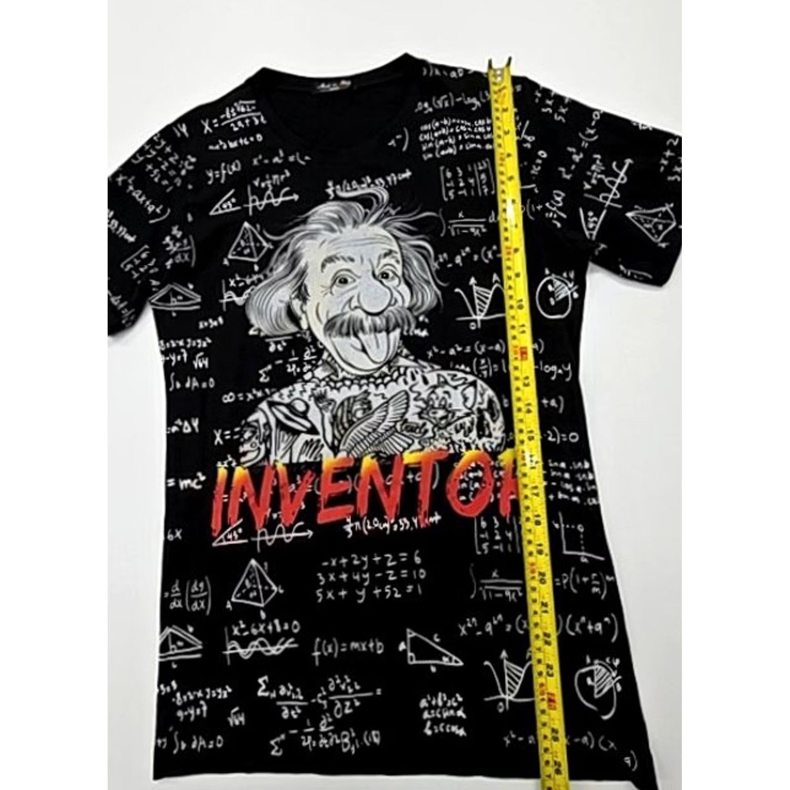 Vintage Einstein Men Black Graphic T-Shirt Size Adult Regular Crew Neck Cotton Size US S / EU 44-46 / 1 - 7 Thumbnail
