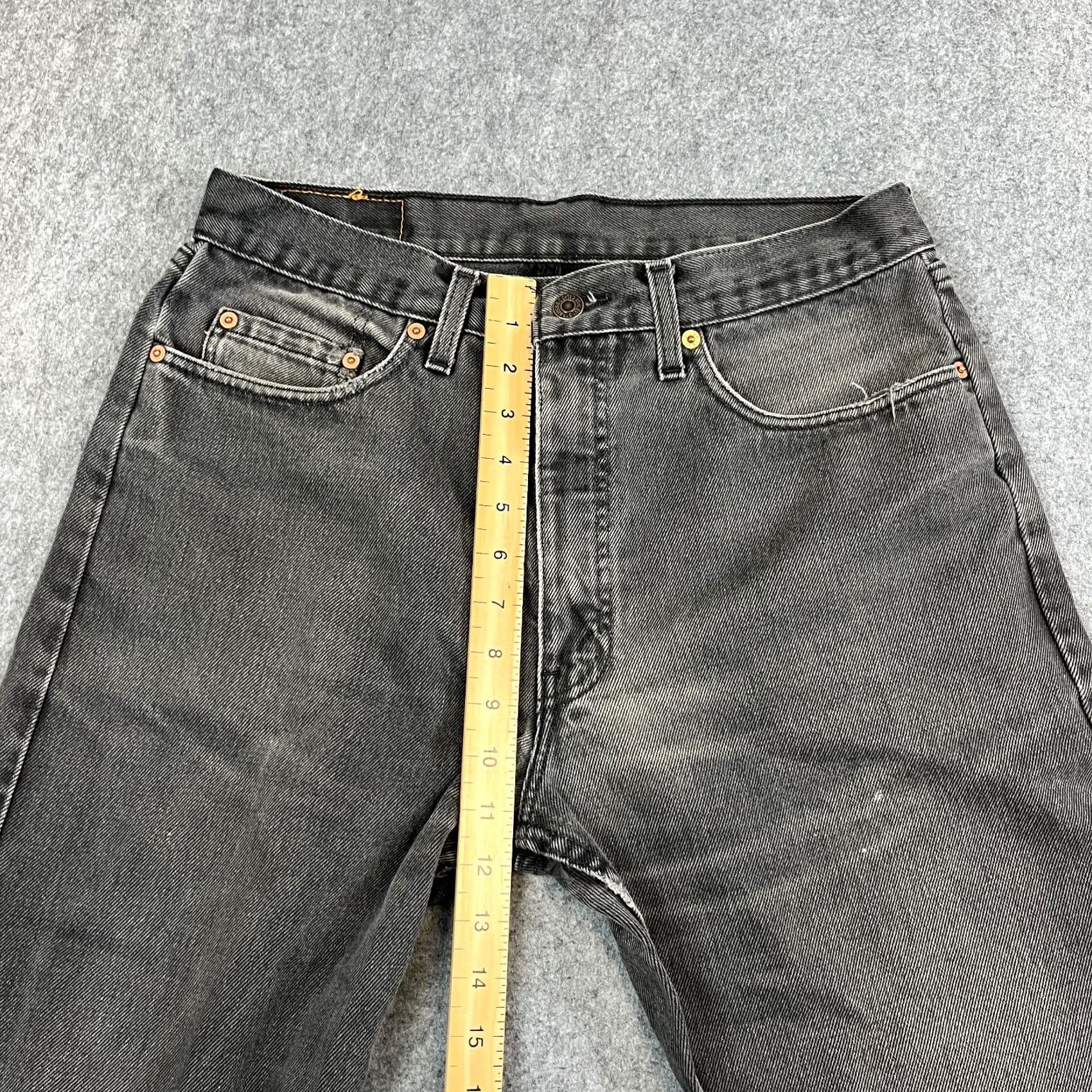 Levi's VINTAGE Levi's Jeans Straight 32 32 Dark Grey Faded Orange Tab 80s UK Made Mens Size US 32 / EU 48 - 5 Thumbnail