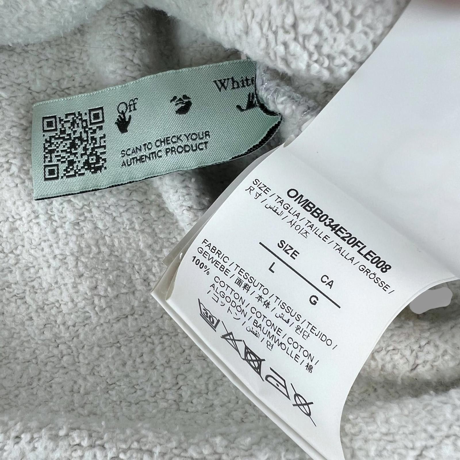 Off-White Off-White Thunder Grey Hoodie Size US L / EU 52-54 / 3 - 6 Thumbnail