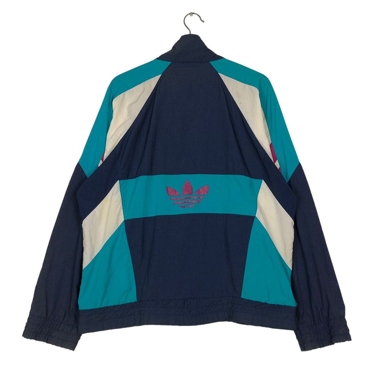 Adidas 🔥VINTAGE BOMBER JACKET LIGHT ADIDAS MULTI COLOUR BLOCK Size US L / EU 52-54 / 3 - 8 Thumbnail