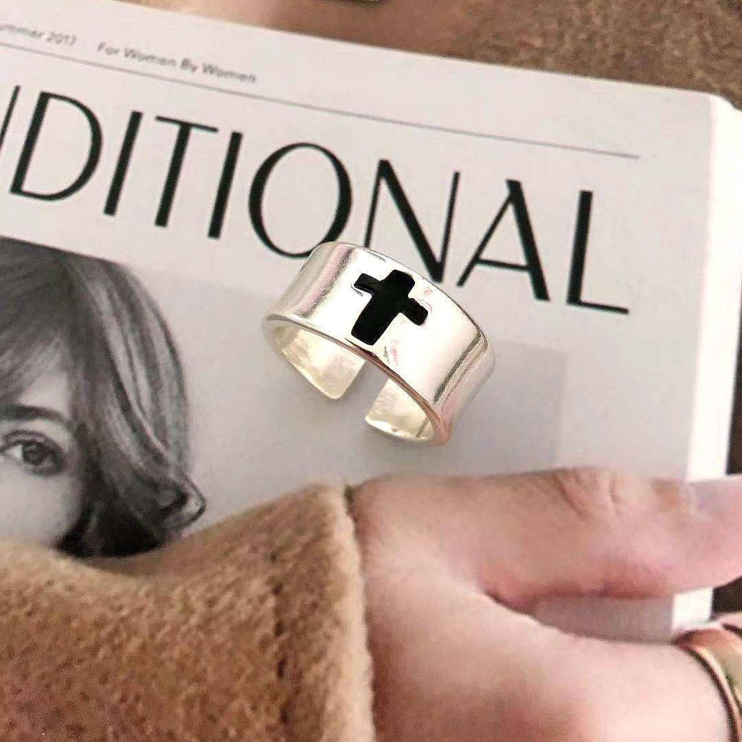 Jewelry Cross Future Jewelry Rings Open Size Chrome Ring (Size 7-13) Size ONE SIZE - 3 Thumbnail