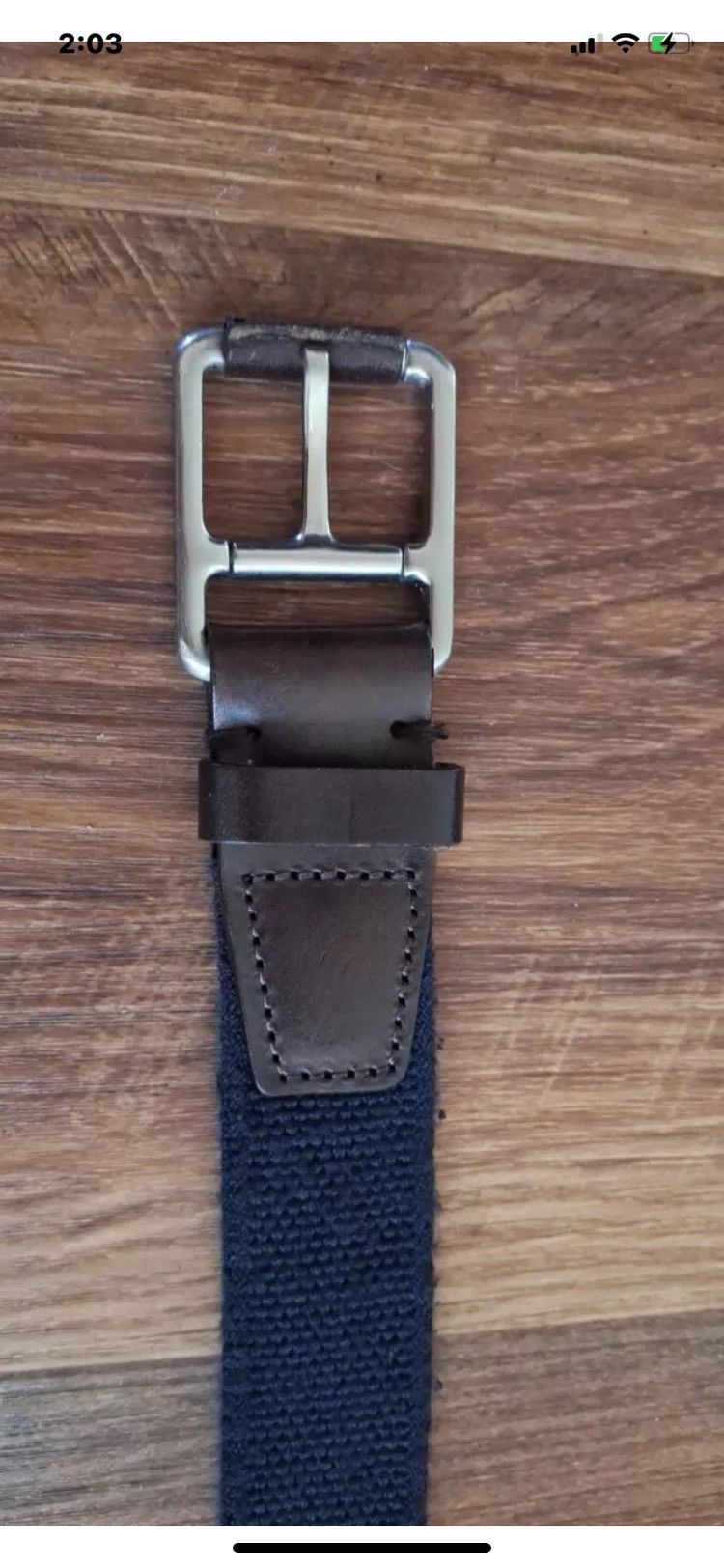 Lacoste LACOSTE ~ BELT ~ BLUE & BROWN - LARGE Size ONE SIZE - 2 Thumbnail