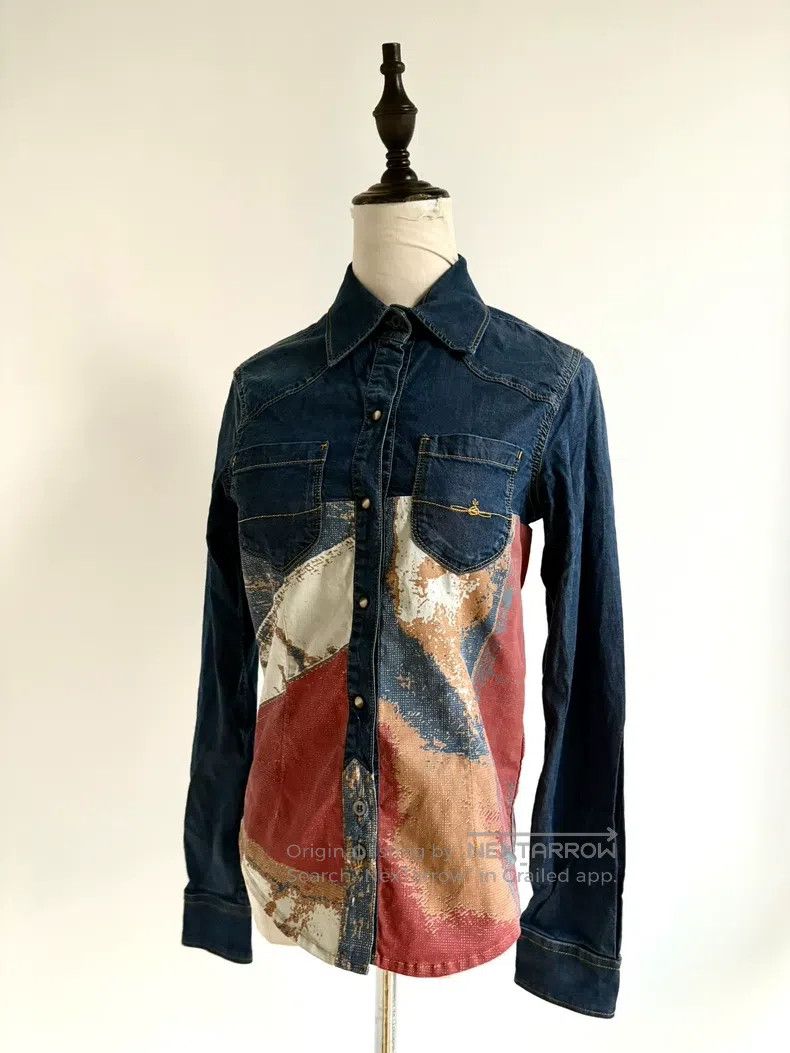 Vivienne Westwood Vivienne Westwood Saturn Patch Denim Jacket Size S / US 4 / IT 40 - 1 Thumbnail