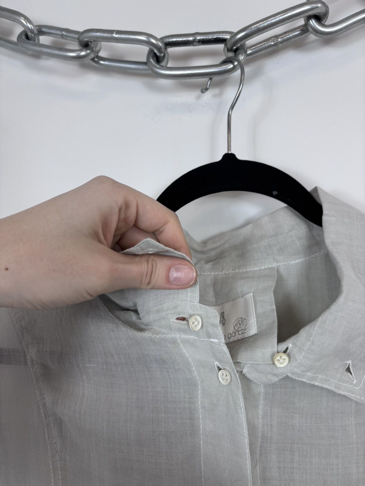 Annette Gortz Annette Gortz Women’s Ramie Grey Belted Shirt Dress Size S / US 4 / IT 40 - 6 Thumbnail