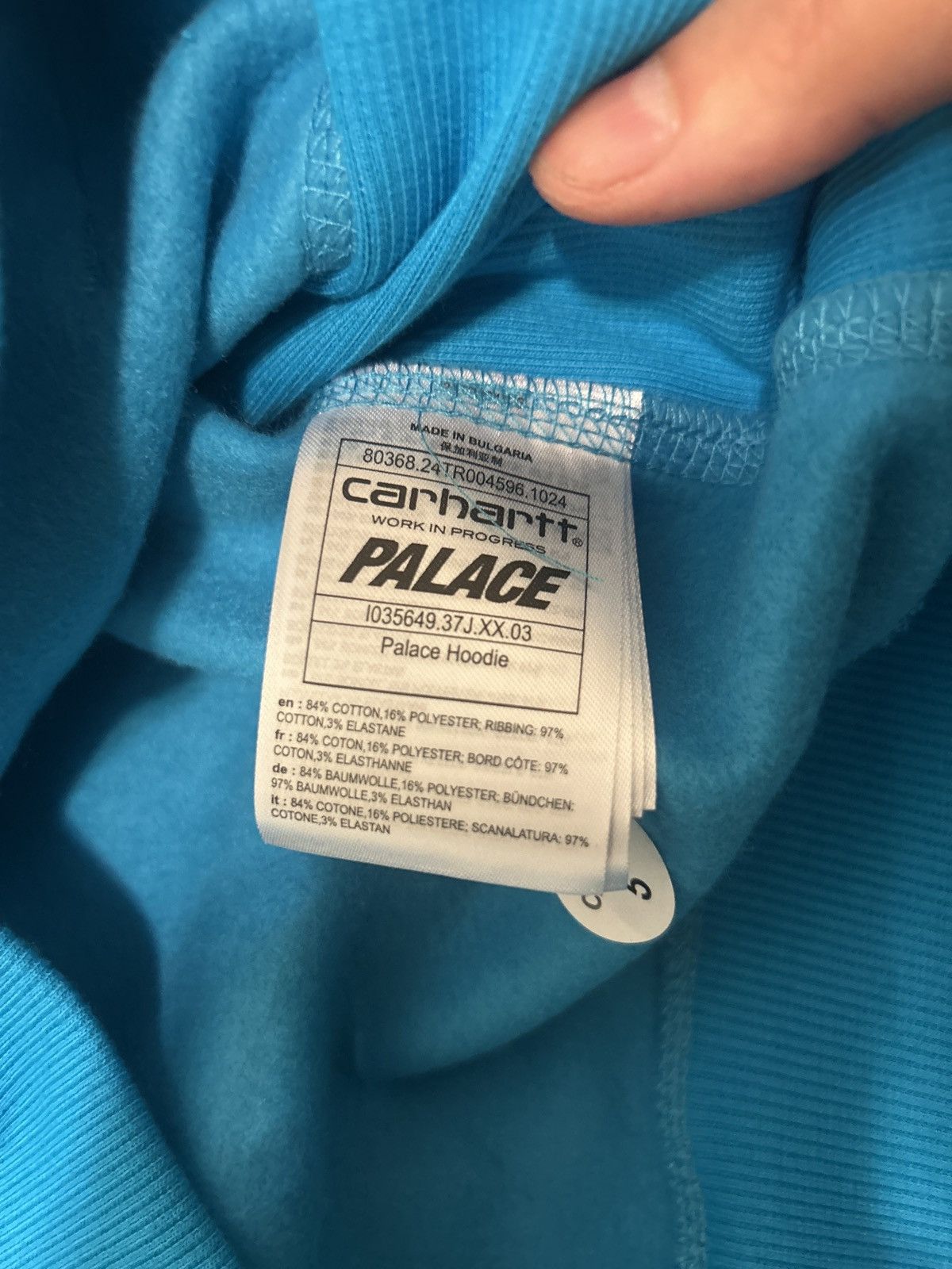 Carhartt × Palace Palace Carhartt WIP Hoodie “Safety Blue” Size US S / EU 44-46 / 1 - 4 Thumbnail
