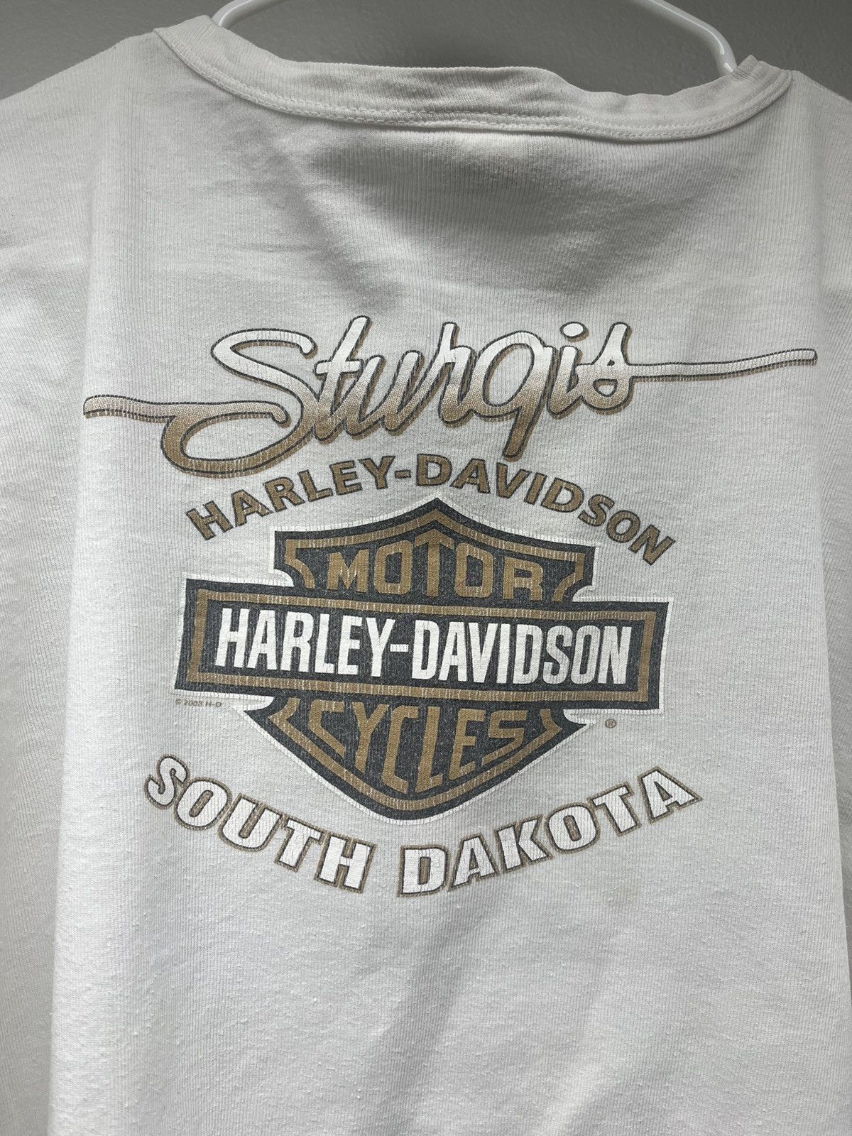 Harley Davidson Vintage 09 Harley Davidson Sturgis Eagle 69 Flame Longsleeve Size L / US 10 / IT 46 - 6 Thumbnail