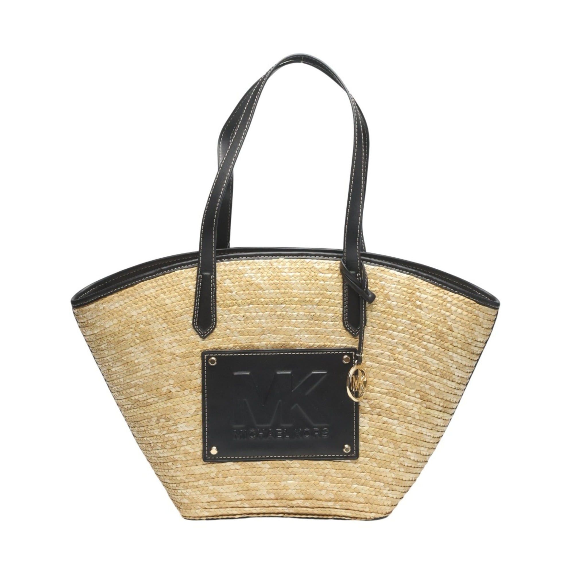 Michael Kors Michael Kors Kimber Canvas Handbag, Basket Bag, 35T2G7KT71, Ivory and Black Size ONE SIZE - 1 Thumbnail