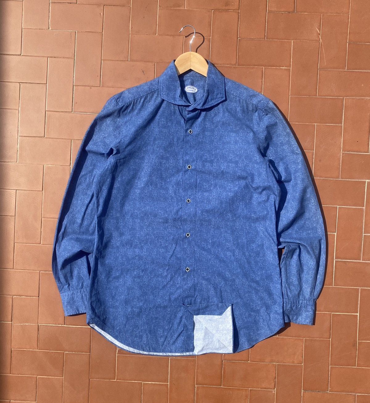 Other Men’s CAMICERIA TEXTURED BLUE PRINT COTTON SHIRT SIZE 41 Size US L / EU 52-54 / 3 - 1 Thumbnail