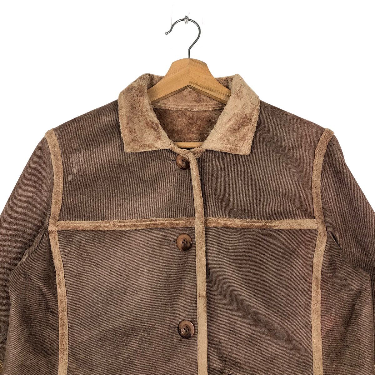 Japanese Brand 🔥90’s Shearling Mink Fur Jacket Issey Miyake Japan Design Size US L / EU 52-54 / 3 - 2 Thumbnail