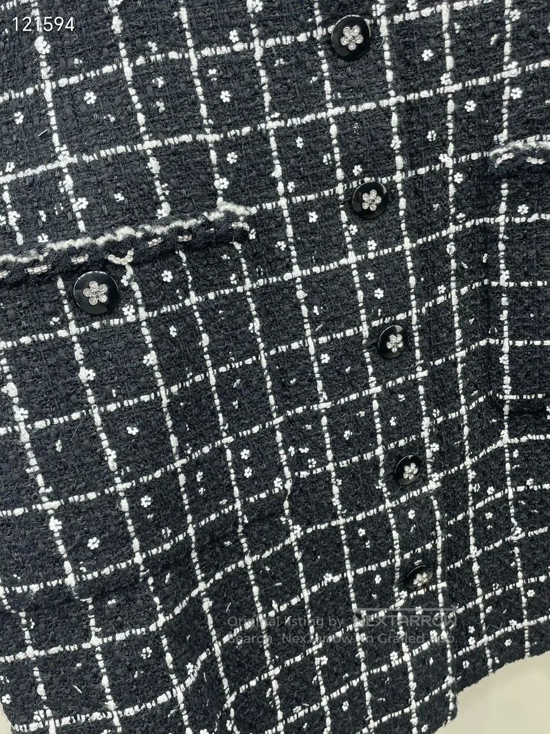 Chanel Chanel Floral Sequin Plaid Dress Coat. Size XS / US 0-2 / IT 36-38 - 4 Thumbnail