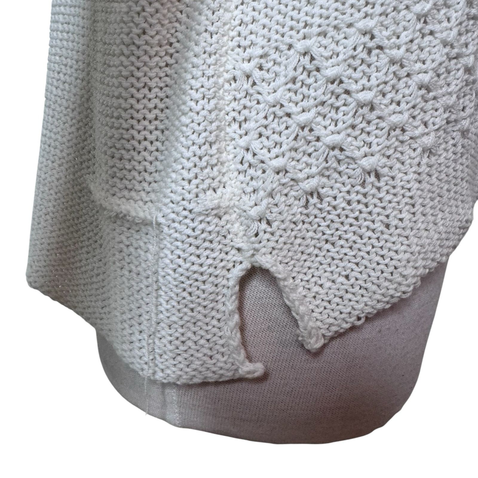 Other WOODEN SHIPS Textured Knit Long Sleeve Sweater White S/M Size S / US 4 / IT 40 - 6 Thumbnail