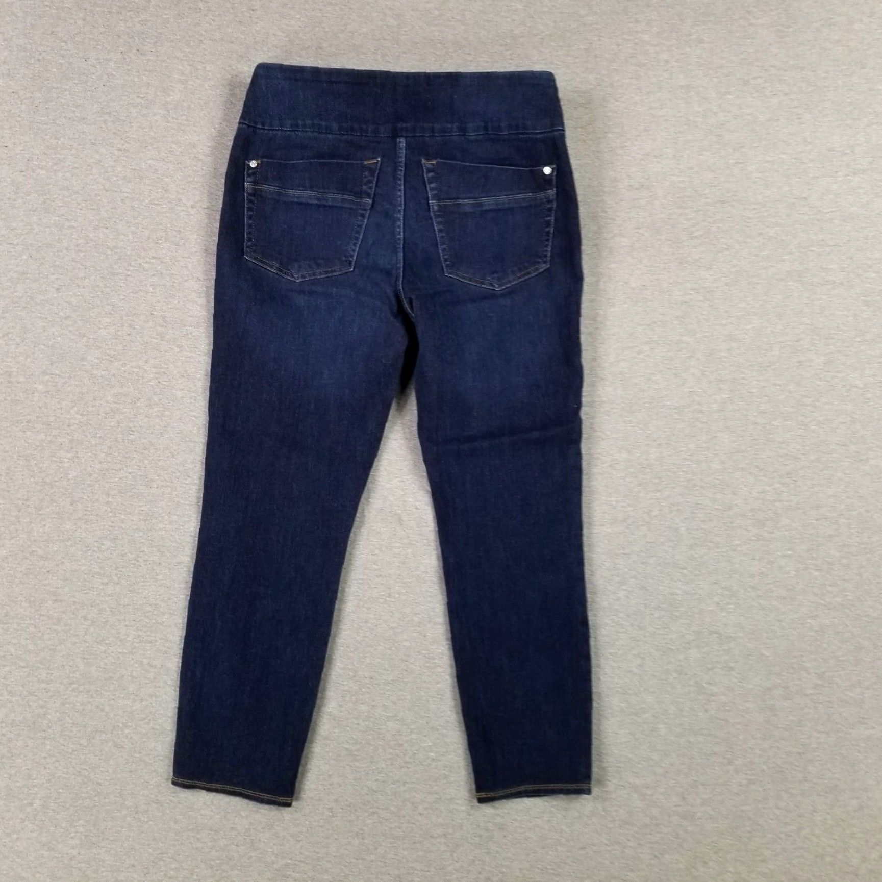 Rock & Republic Jeans Rock & Republic Size 12 Pull On Fever Crop Denim RX Slimming Stretch Dark Blue 30 in Inseam Womens