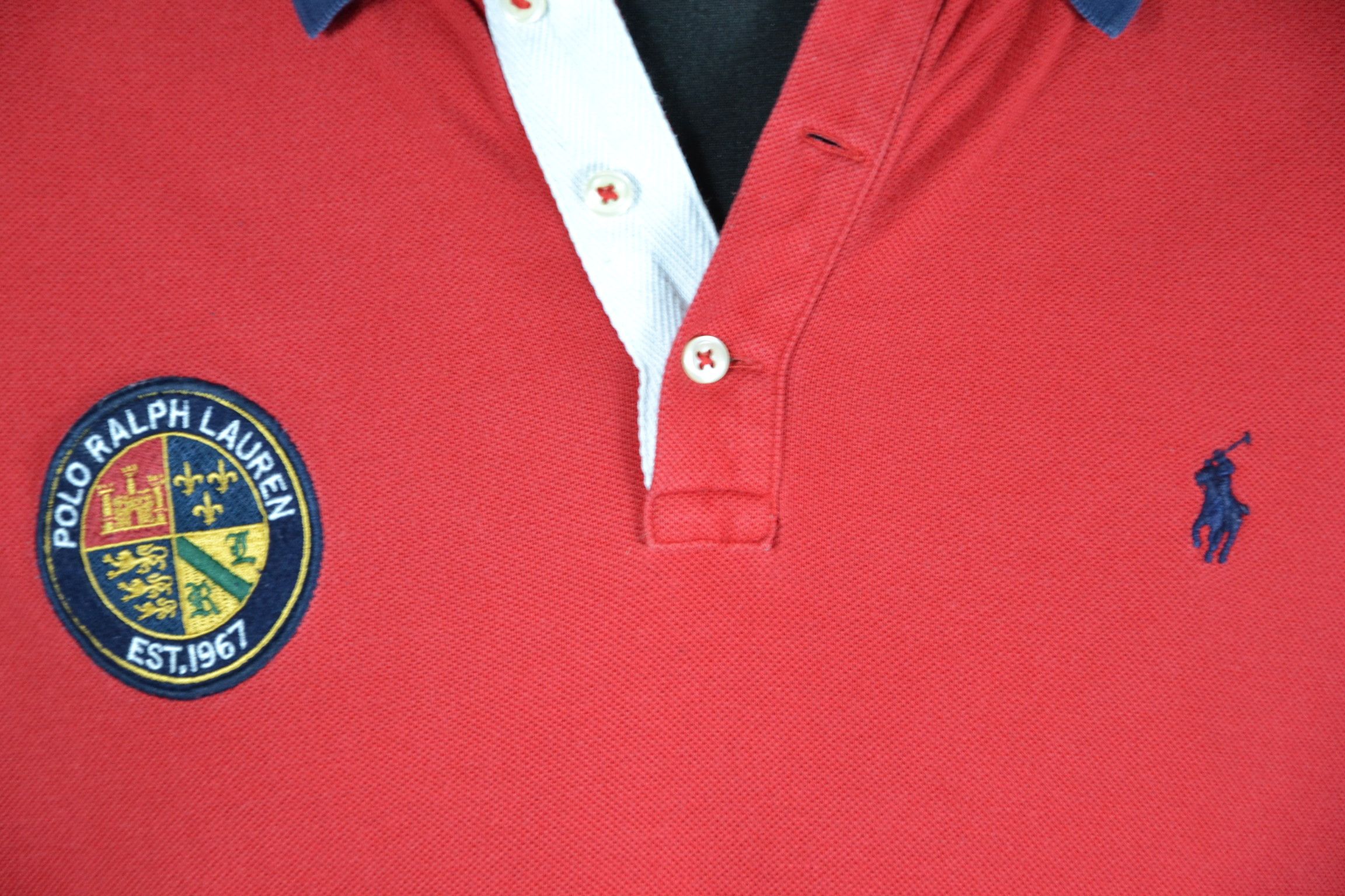 Polo Ralph Lauren POLO RALPH LAUREN Rugby Polo Mens L Shirt Slim Fit Rare Size US L / EU 52-54 / 3 - 3 Thumbnail