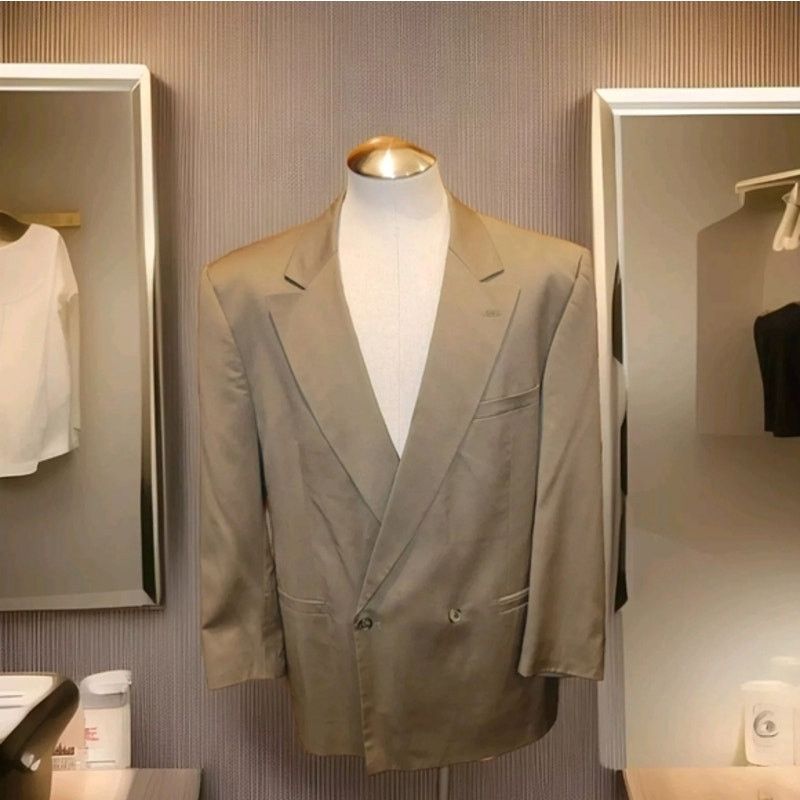 Versace Gianni Versace V2 Men's Double Breastfed Olive Blazer 54 R Size 54R - 1 Thumbnail
