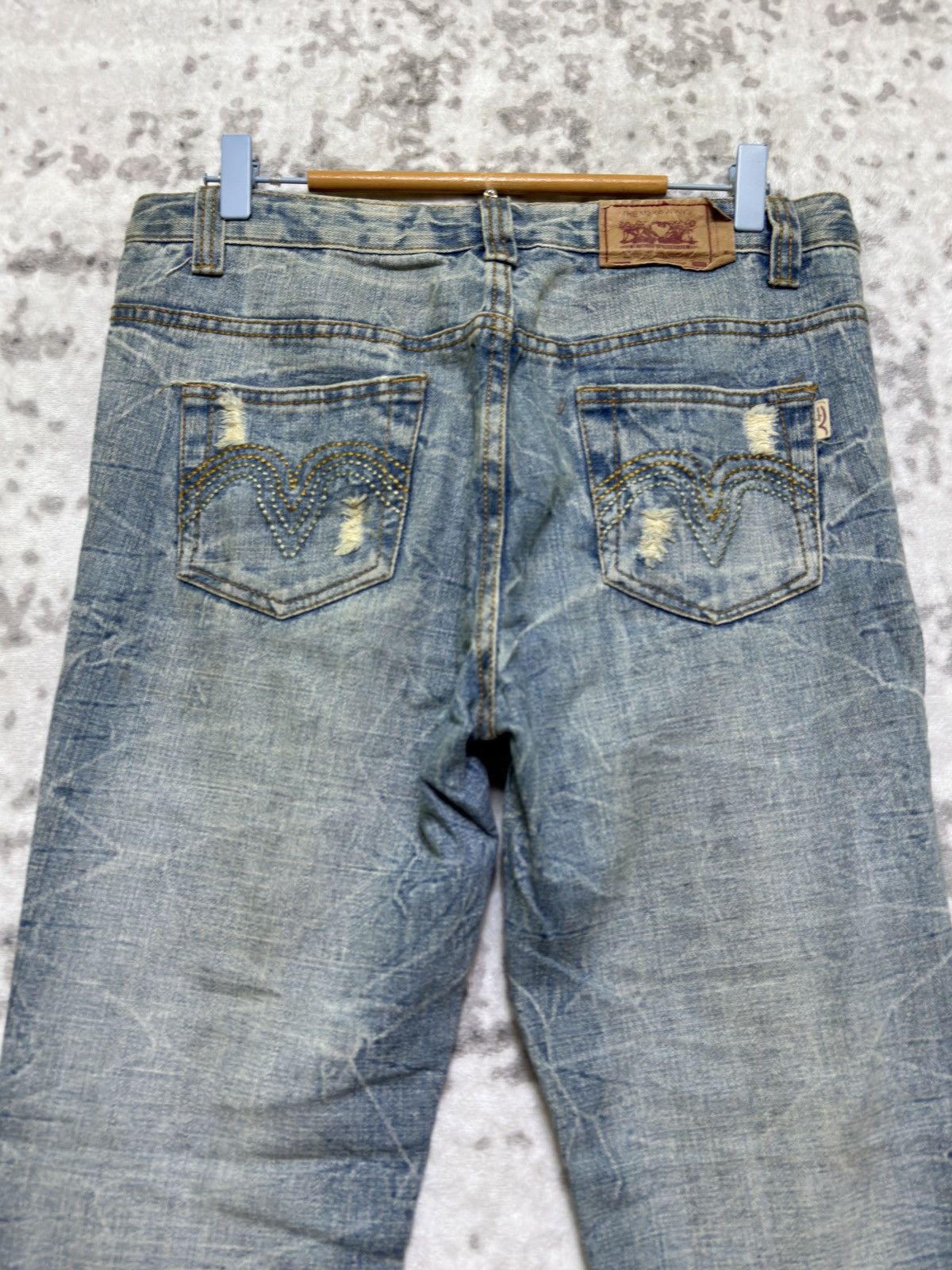 Japanese Brand The M2368 Jeans Streetwear Distressed Flare Unisex Denim Size US 31 - 10 Thumbnail