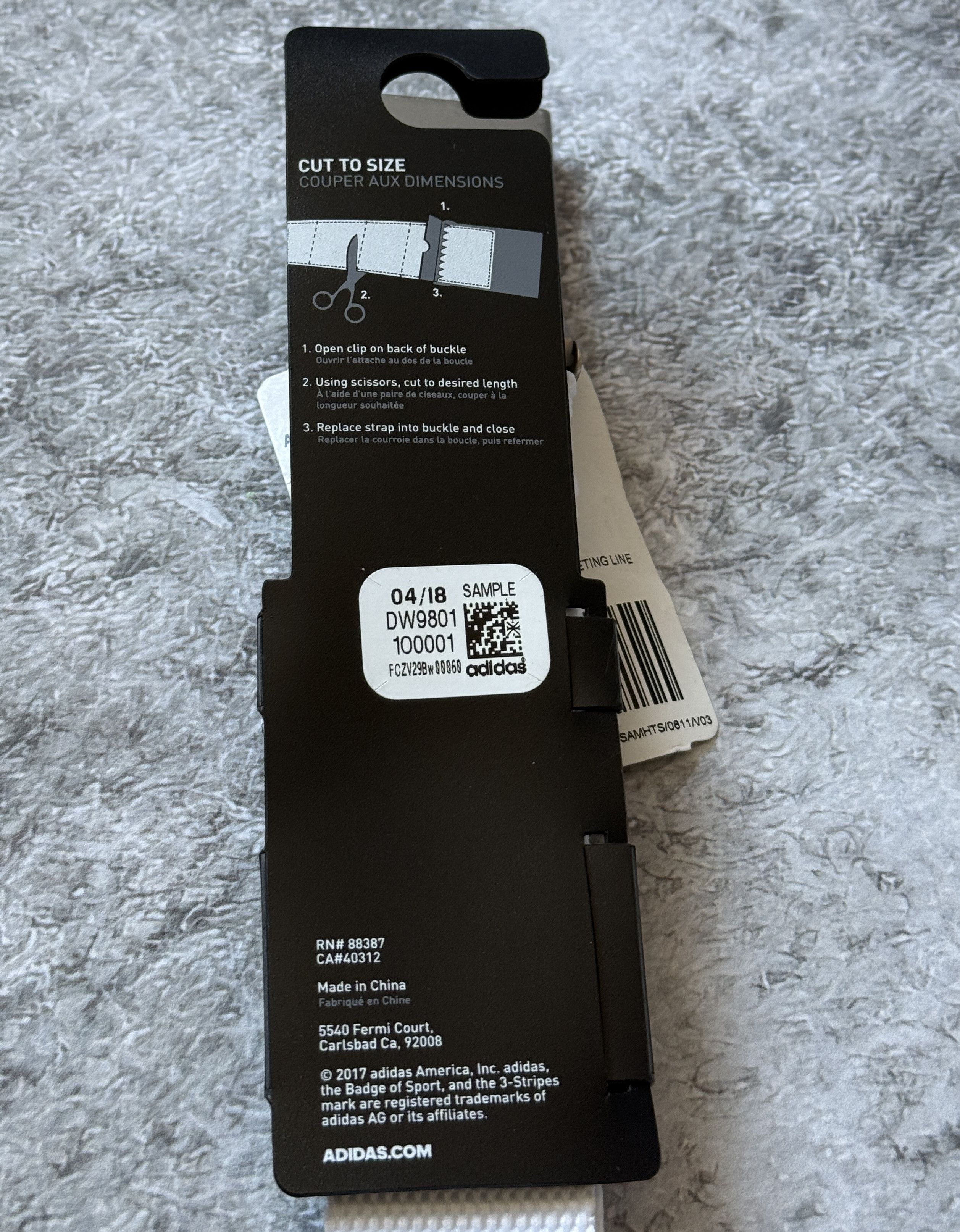 Adidas adidas Women's Webbing Belt DW9801 WHITE NEW Size ONE SIZE - 4 Thumbnail