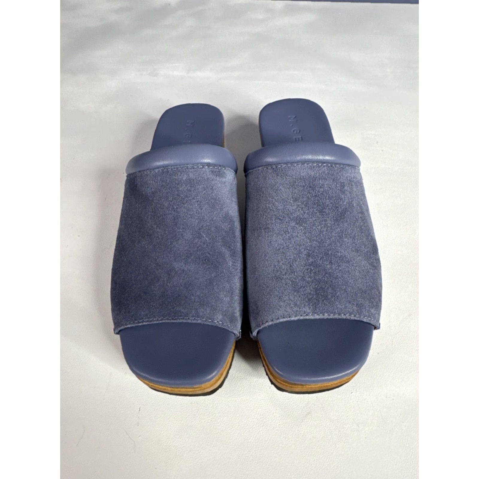 Vintage M. Gemi Greta Clog mule open toe with Wooden Platform Sz 38 Women’s Sz 8 US Size US 8 / IT 38 - 3 Thumbnail
