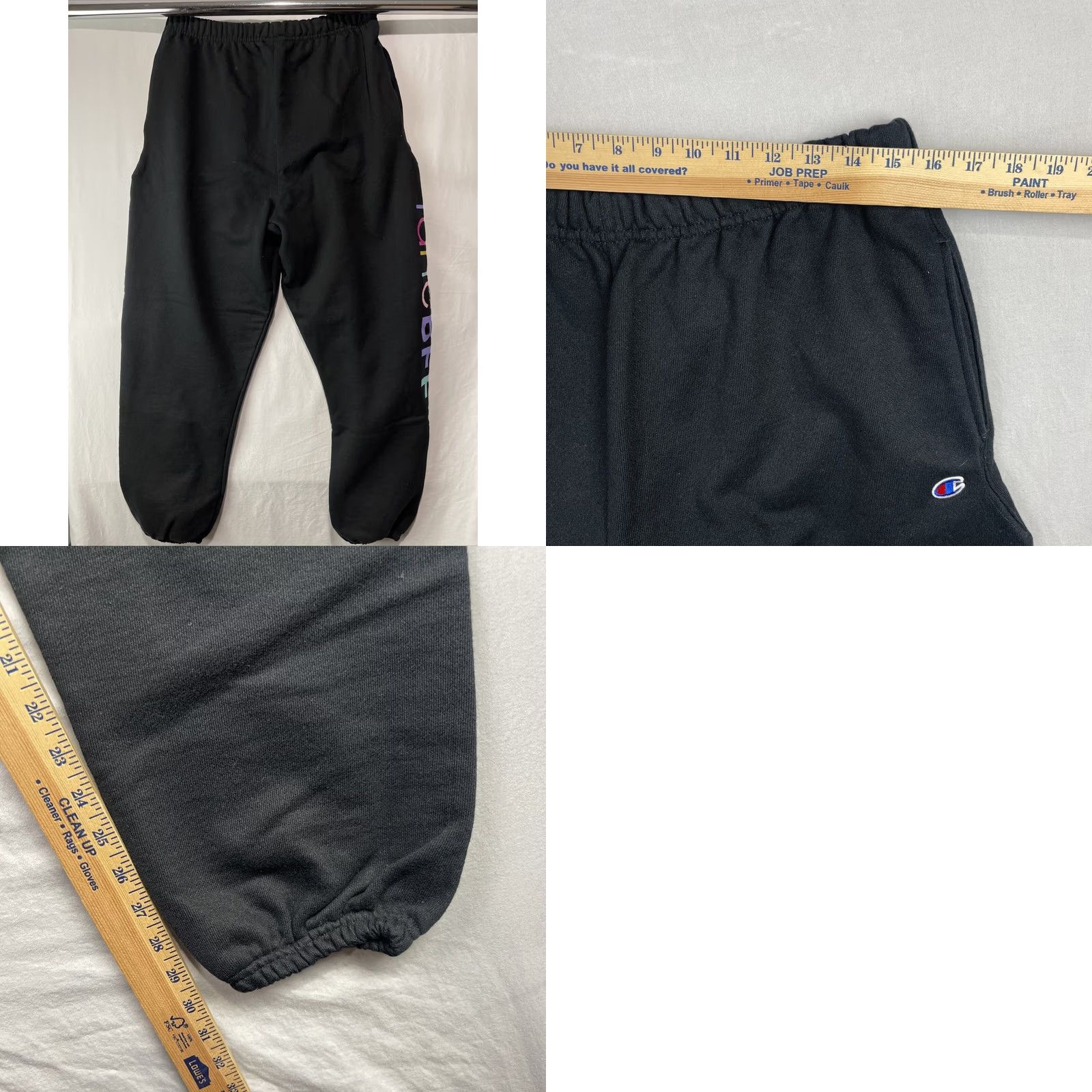 Champion Champion Sweatpants Womens Large Reverse Weave Trate BFF Cosmetics Sweats Black Size 36" / US 14 / IT 50 - 9 Thumbnail