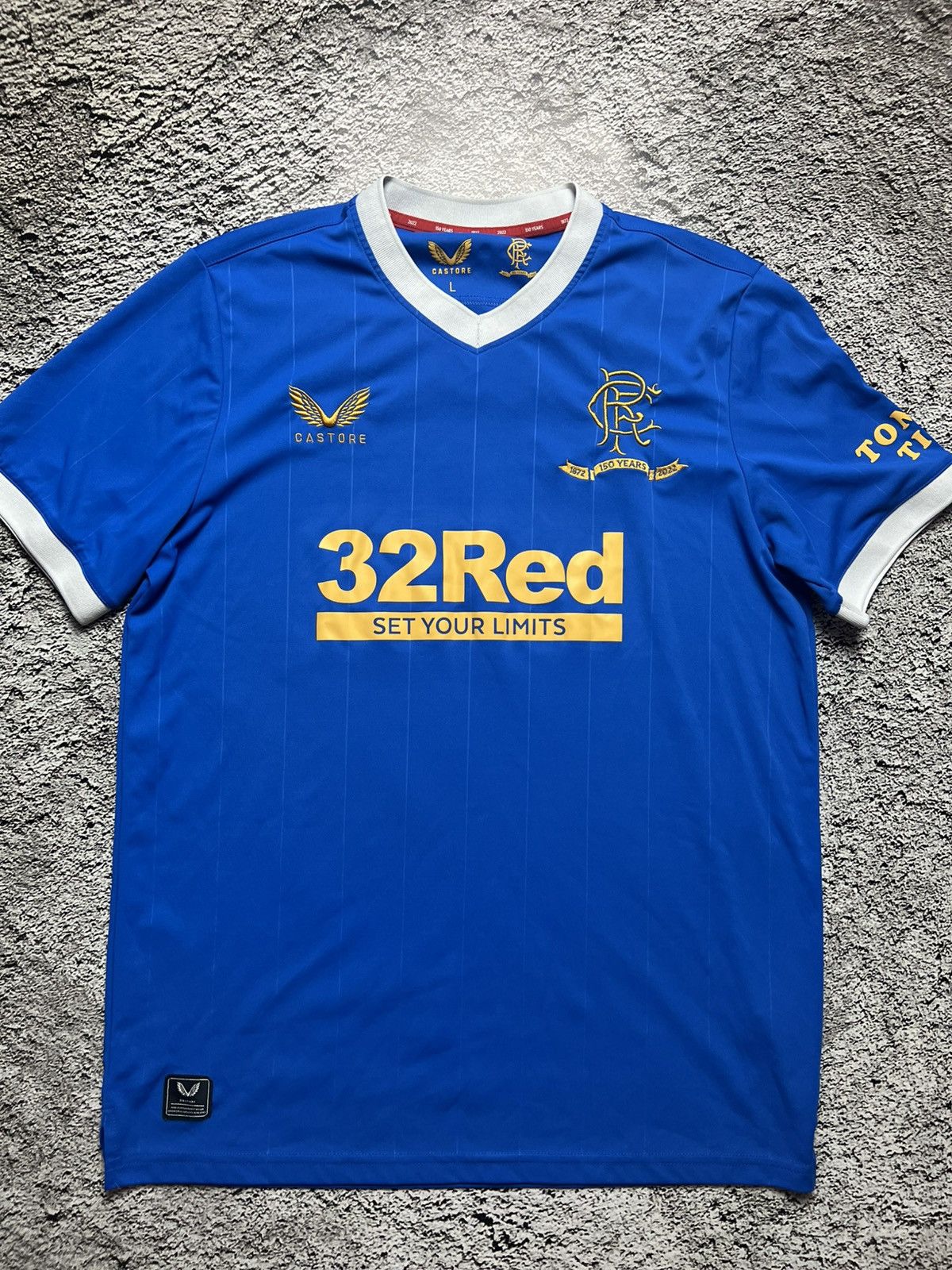 Castore 2021-22 Glasgow Rangers castore jersey 150 years anniversary Size US L / EU 52-54 / 3 - 1 Thumbnail