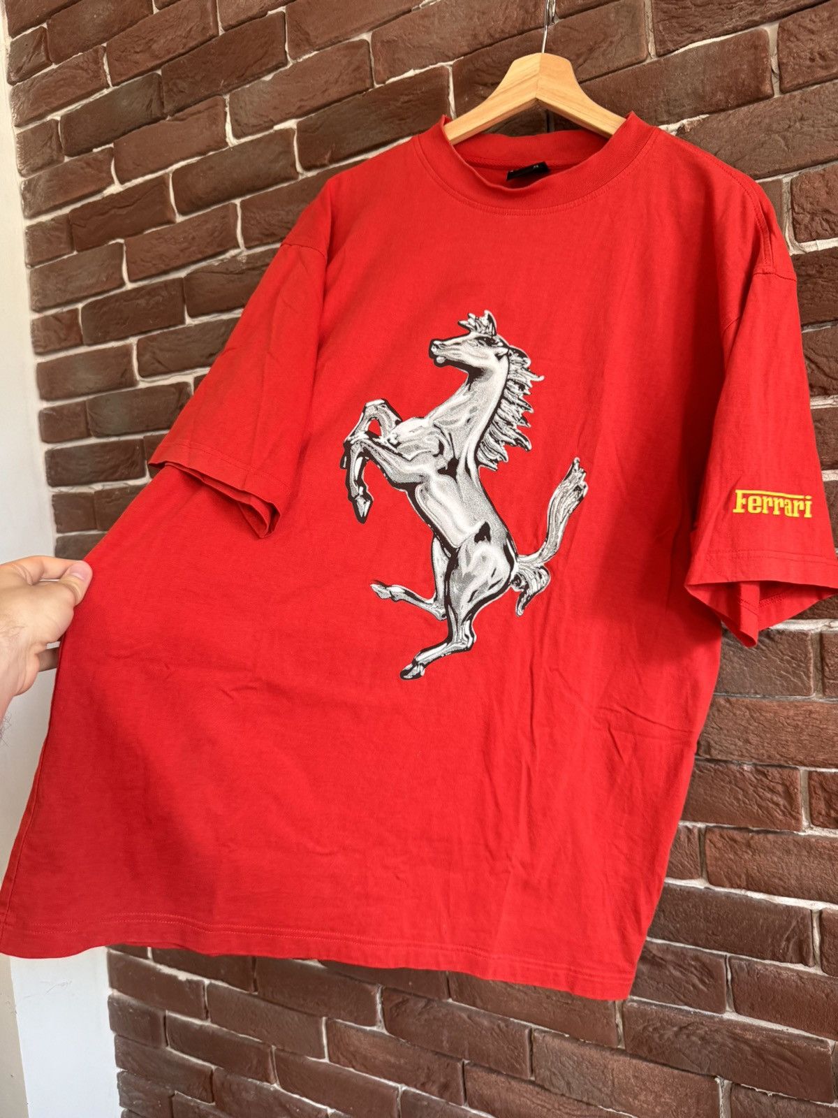 Ferrari Ferrari Vintage 90s Red Tshirt Schumacher Rare Hype Racing Size US XL / EU 56 / 4 - 2 Thumbnail