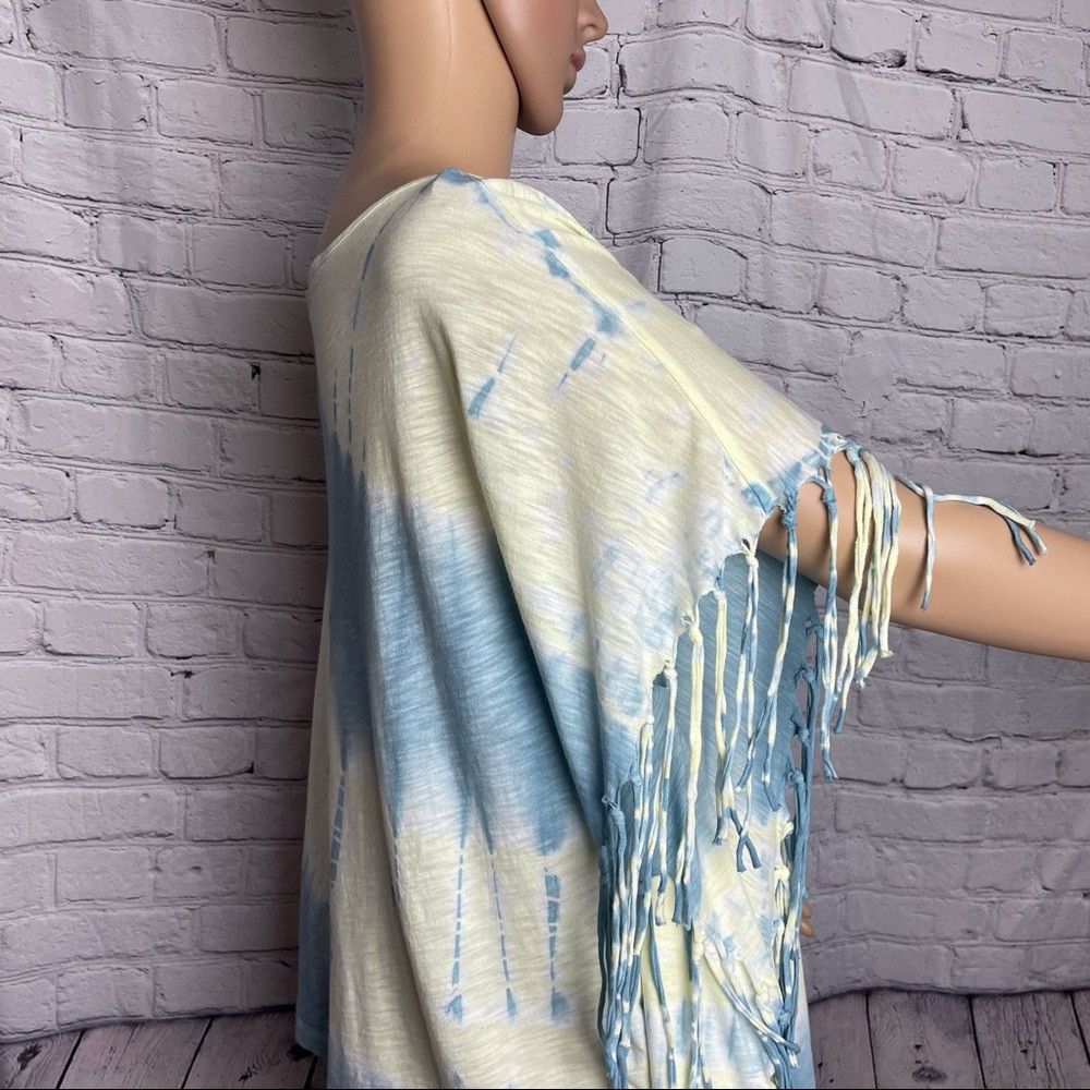 Free People NWT New $88 Free People Movement Fringe Top Poncho Tie Dye Size S / US 4 / IT 40 - 5 Thumbnail
