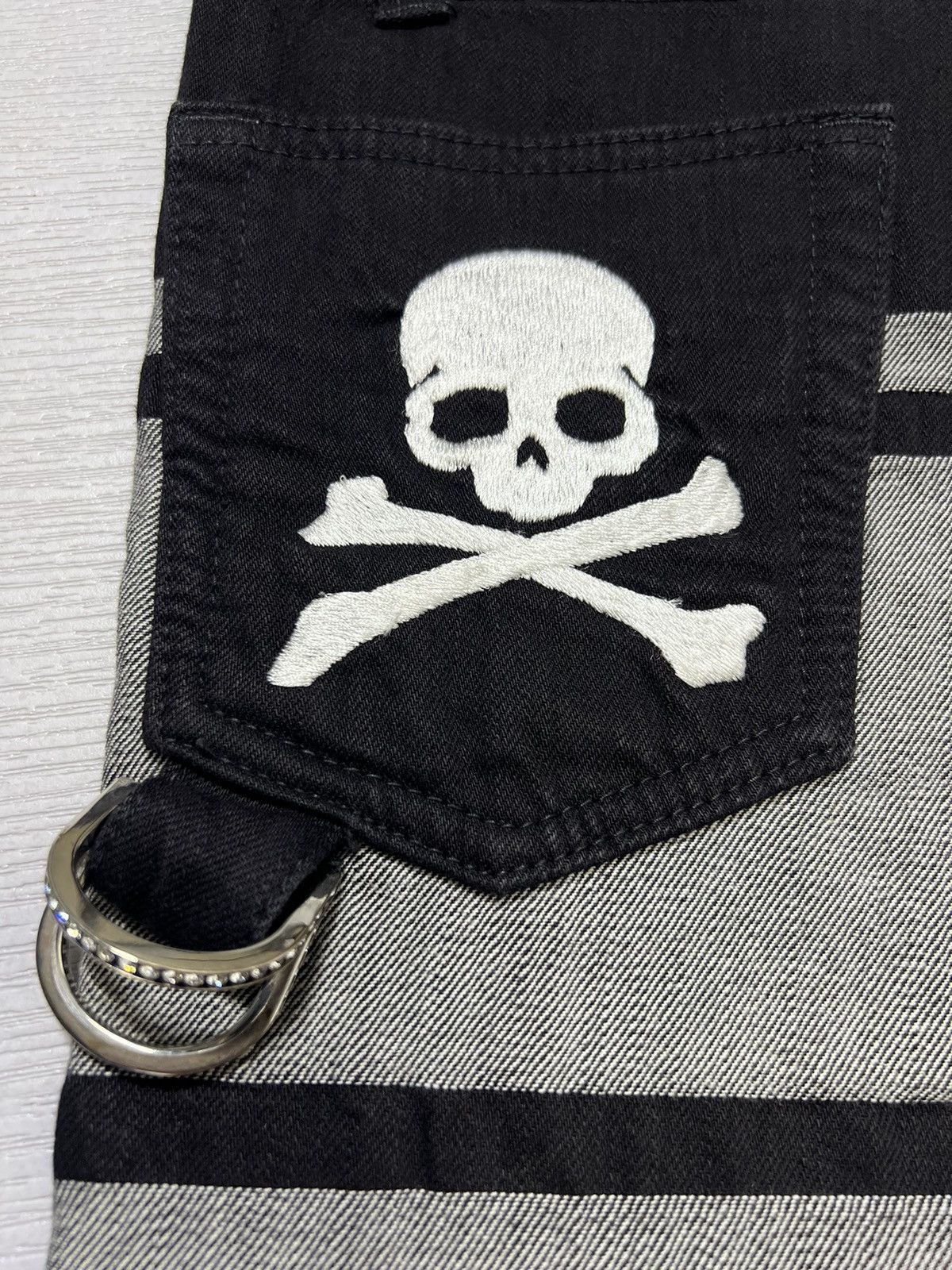 Mastermind Japan Mastermind Japan - Skull Logo Denim Shorts Size US 30 / EU 46 - 16 Thumbnail