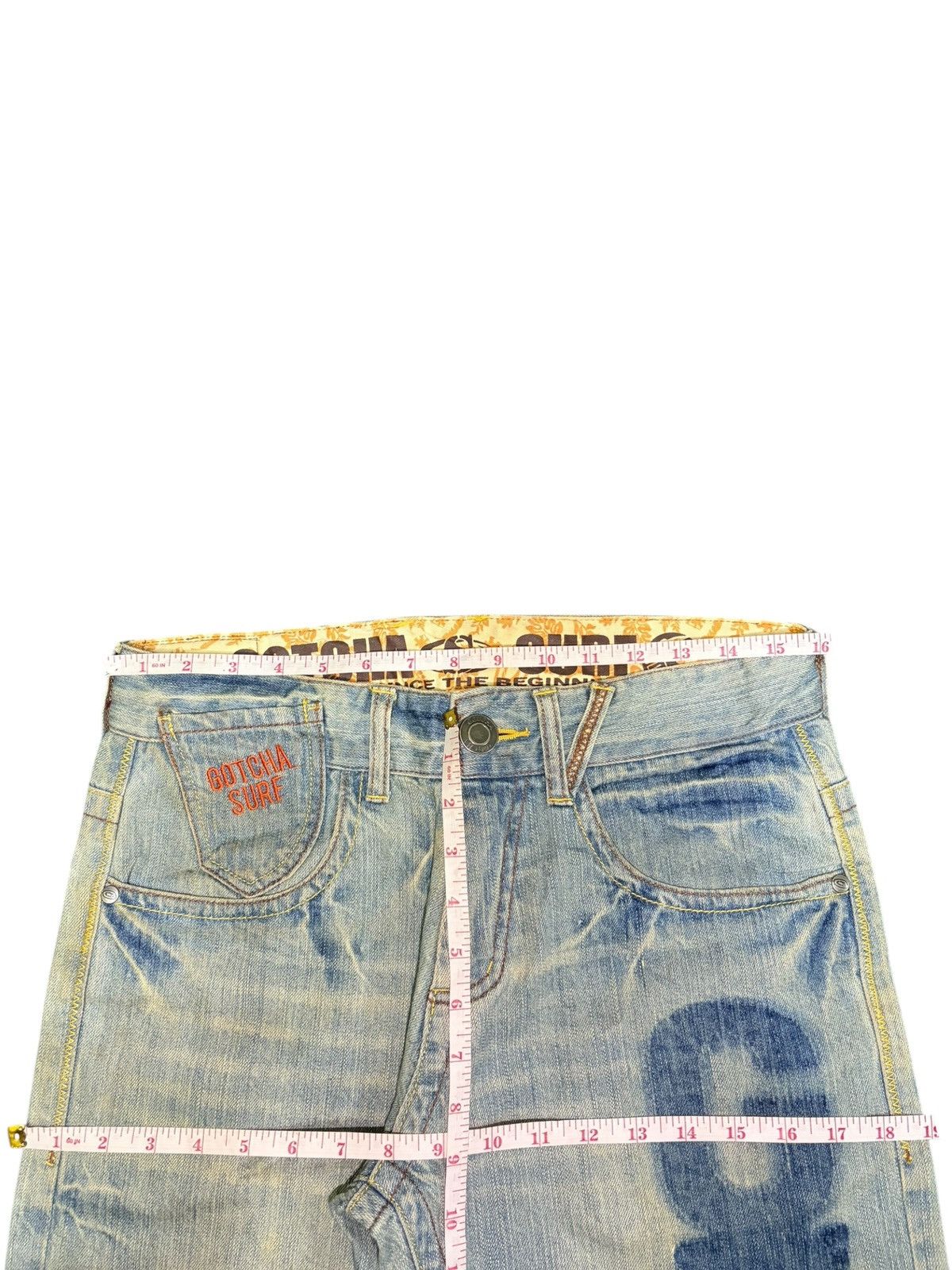 Gotcha Vintage Japanese Brand Mud Wash Distress Jean Shorts Size US 32 / EU 48 - 5 Thumbnail